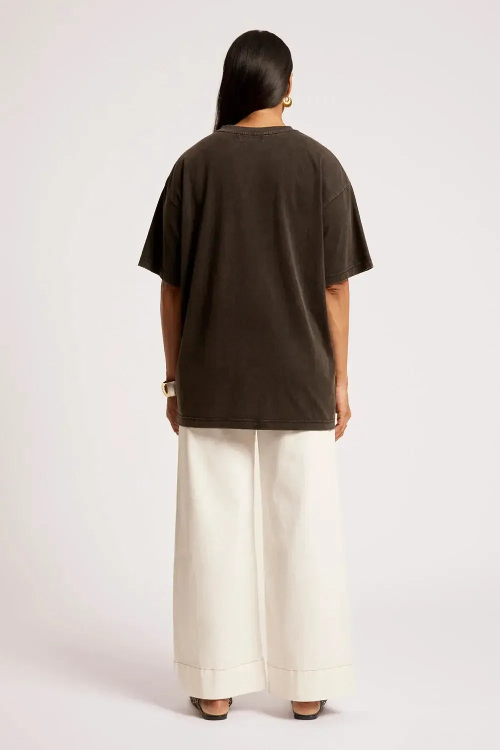 Caldera Oversize Tshirt - Black-Tops-Eb & Ive-The Bay Room