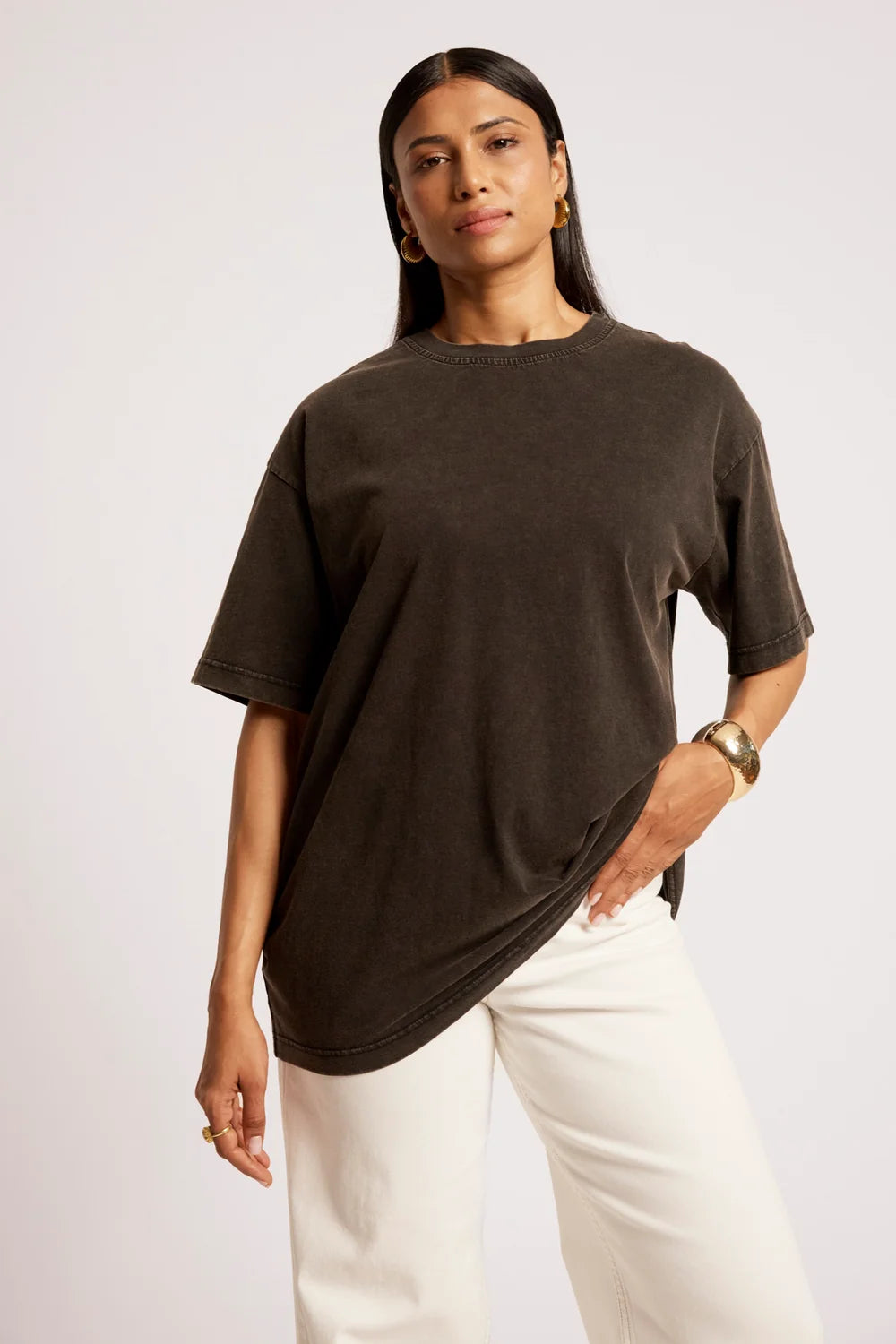 Caldera Oversize Tshirt - Black-Tops-Eb & Ive-The Bay Room