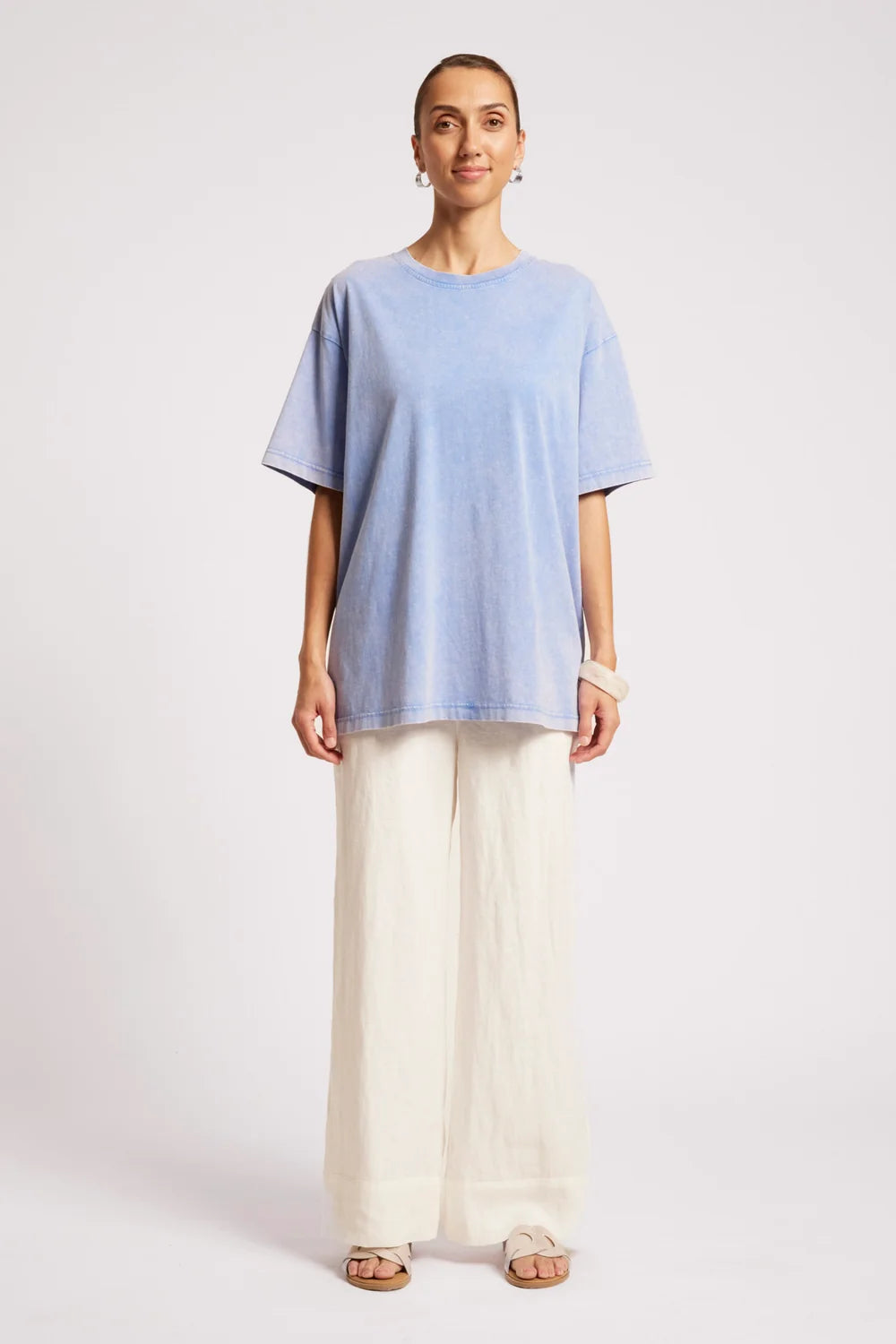 Caldera Oversize Tshirt - Marine-Tops-Eb & Ive-The Bay Room