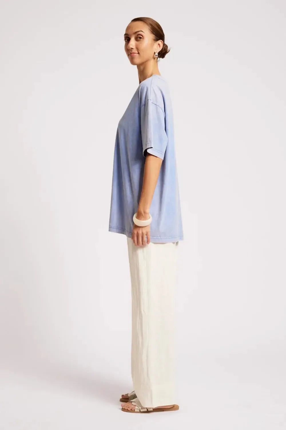 Caldera Oversize Tshirt - Marine-Tops-Eb & Ive-The Bay Room