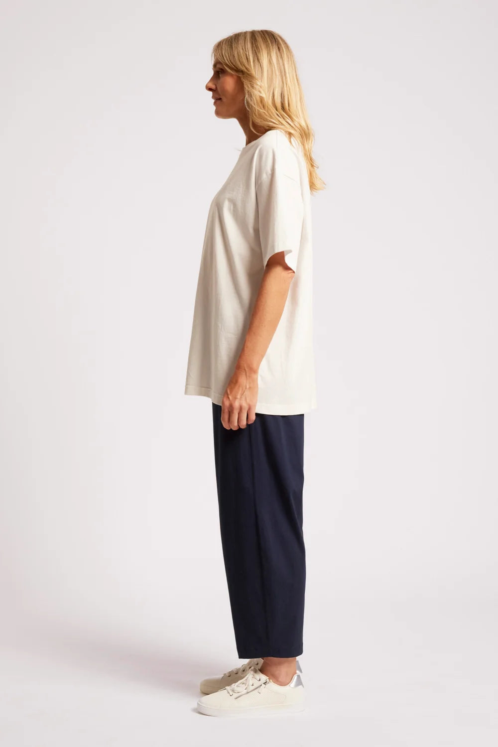 Caldera Oversize Tshirt - White-Tops-Eb & Ive-The Bay Room