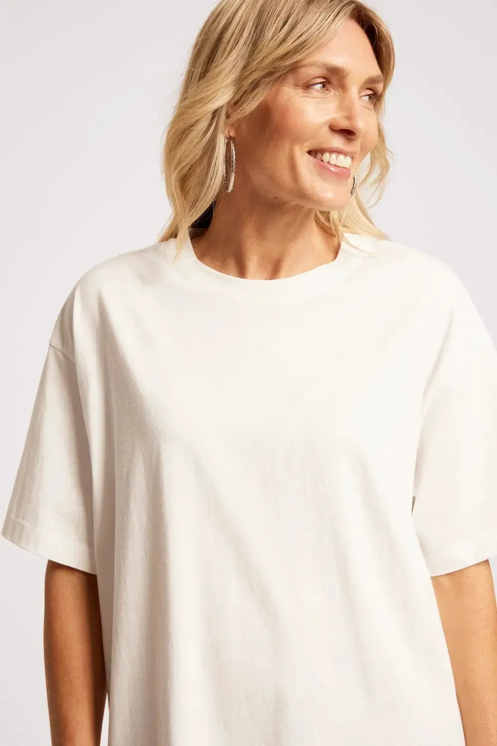 Caldera Oversize Tshirt - White-Tops-Eb & Ive-The Bay Room