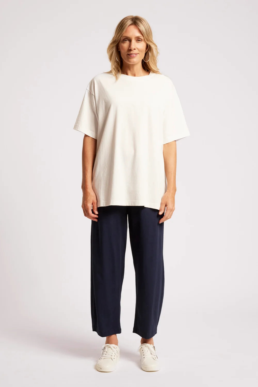 Caldera Oversize Tshirt - White-Tops-Eb & Ive-The Bay Room