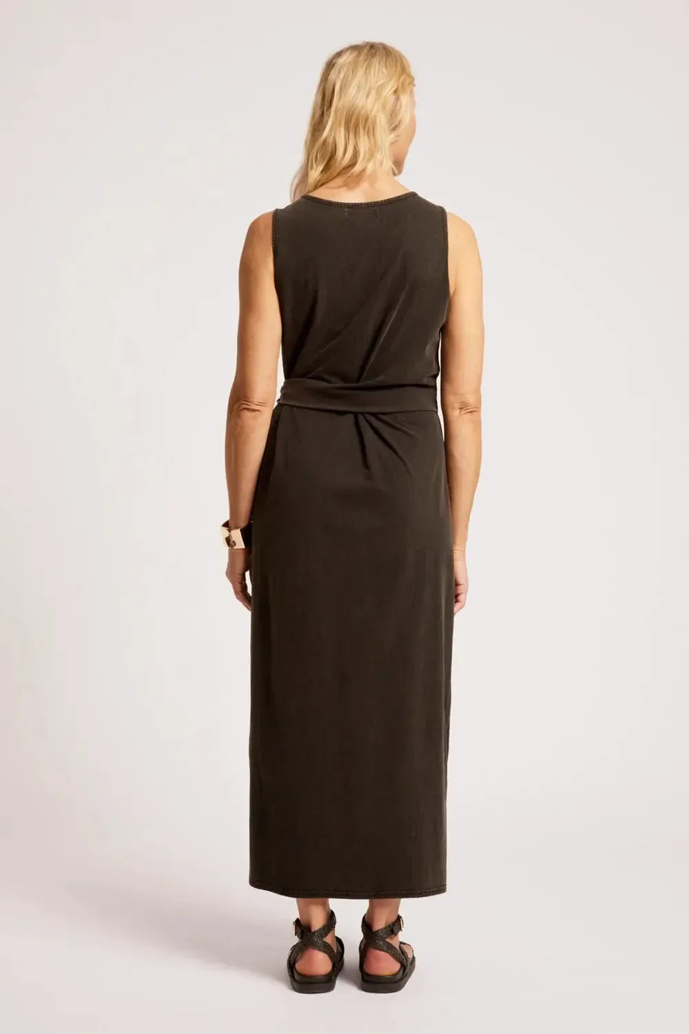 Caldera Wrap Tank Dress - Black-Dresses-Eb & Ive-The Bay Room