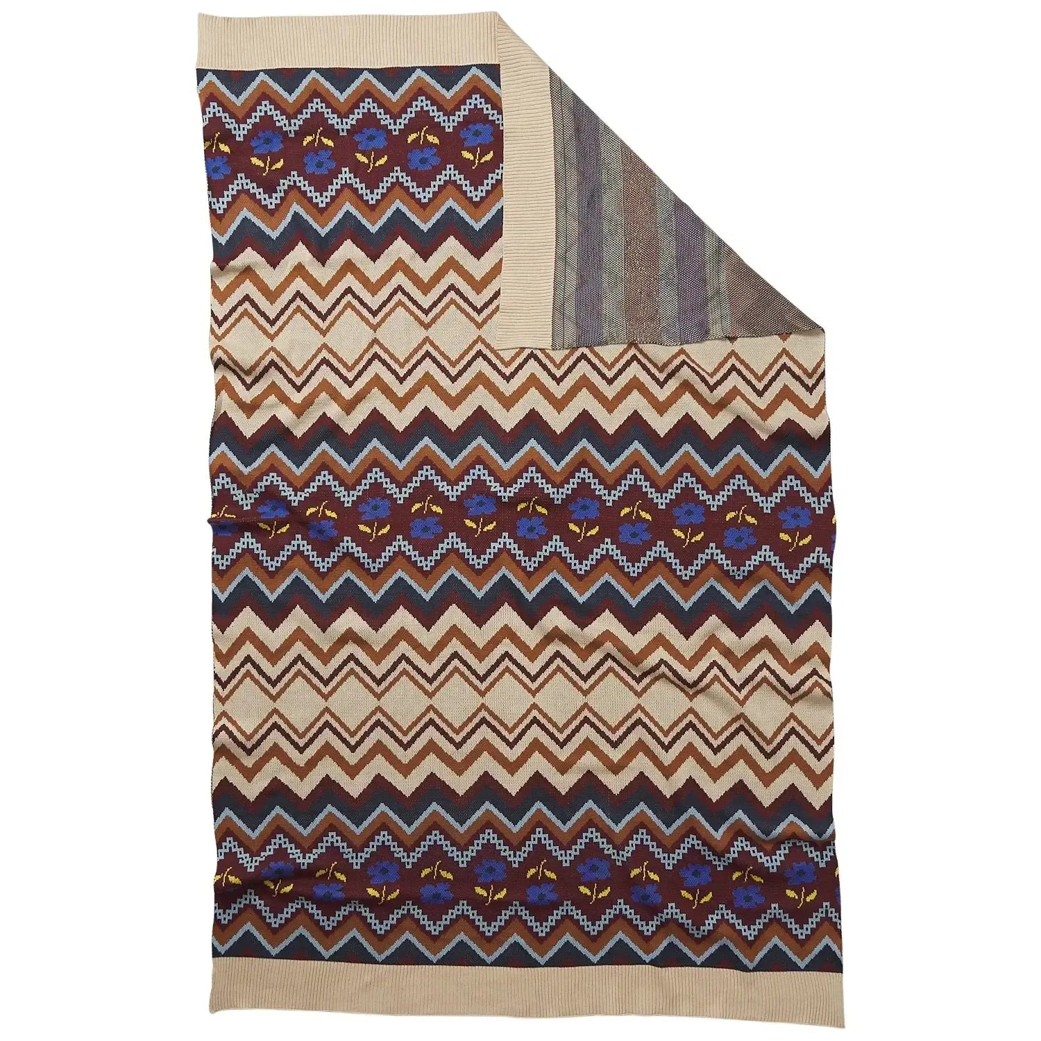 Calina Cotton Knit Blanket - Ink-Soft Furnishings-Sage & Clare-The Bay Room