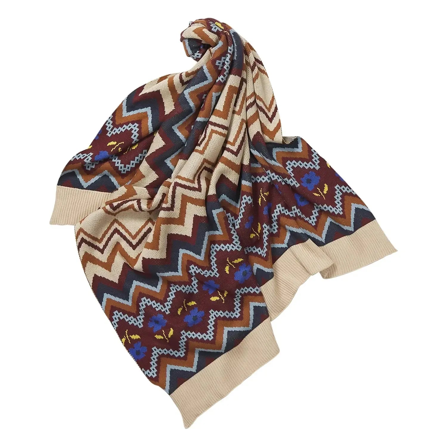 Calina Cotton Knit Blanket - Ink-Soft Furnishings-Sage & Clare-The Bay Room