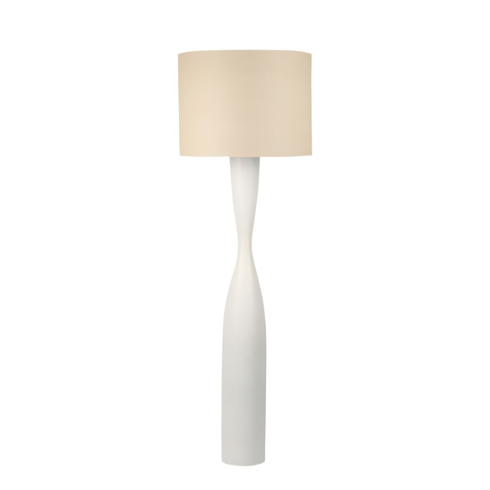 Callum Floor Lamp Base White with Natural Shade-Lighting-MRD Home-The Bay Room