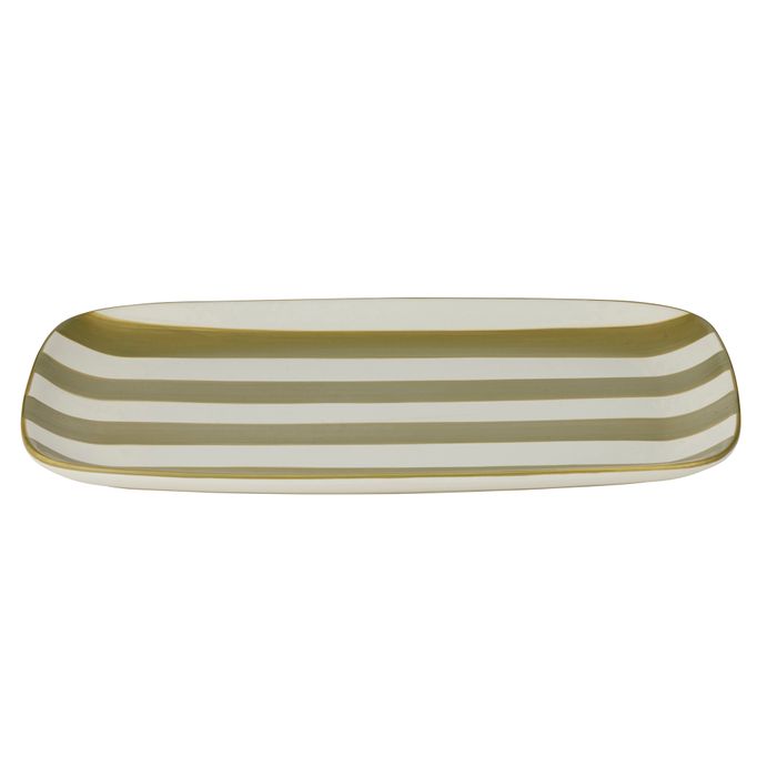 Calypso Ceramic Platter 25x38cm Olive-Dining & Entertaining-Coast To Coast Home-The Bay Room