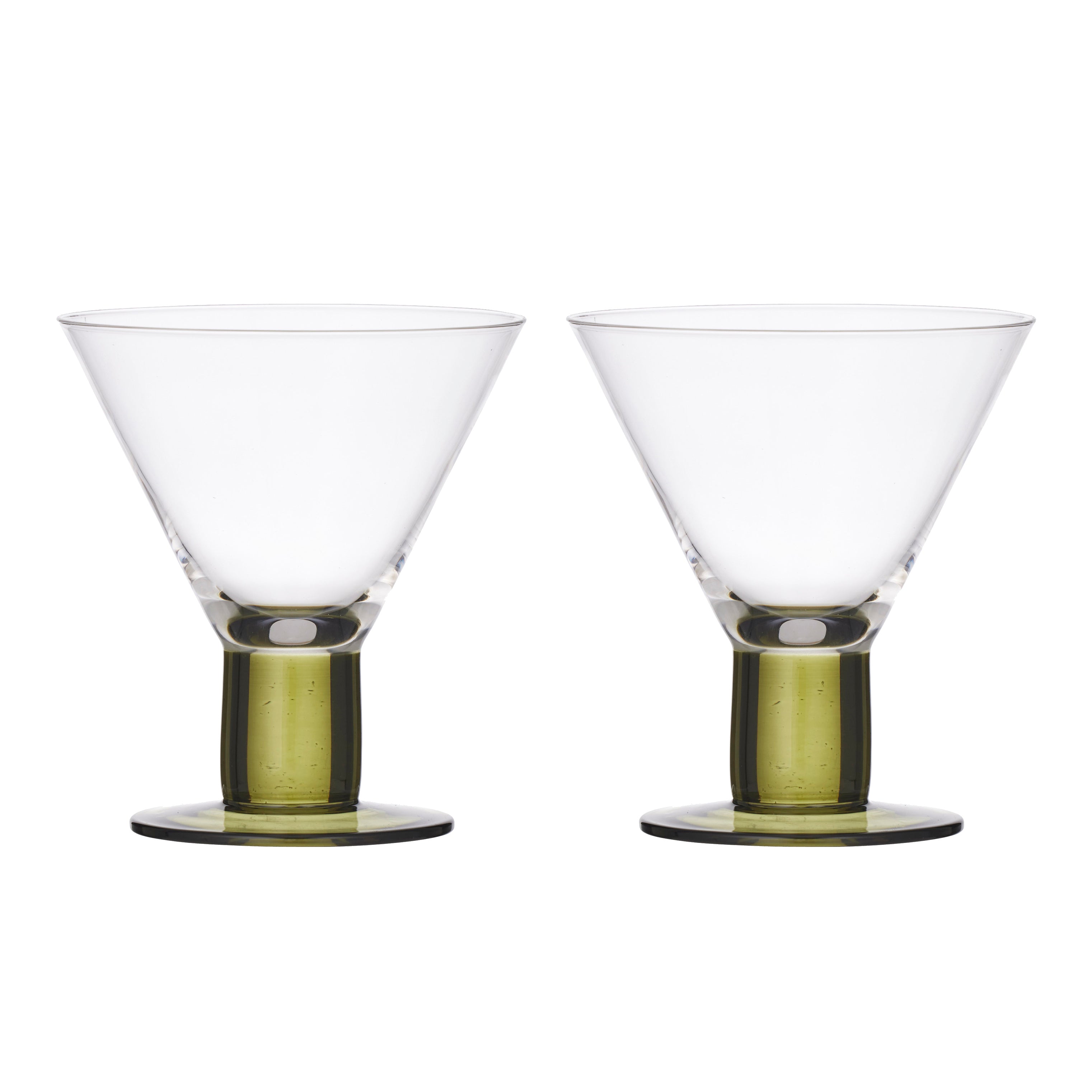 Canal Set/2 Wine Glass 10x11cm Olive-Dining & Entertaining-Coast To Coast Home-The Bay Room