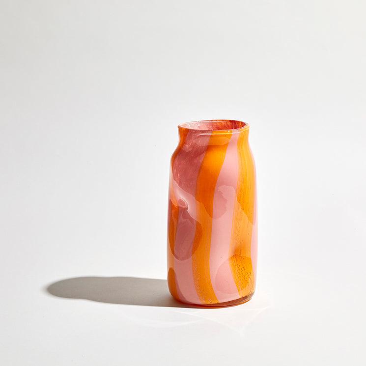 Candy Vase Cylinder Pink/Mango-Pots, Planters & Vases-Ben David by KAS-The Bay Room