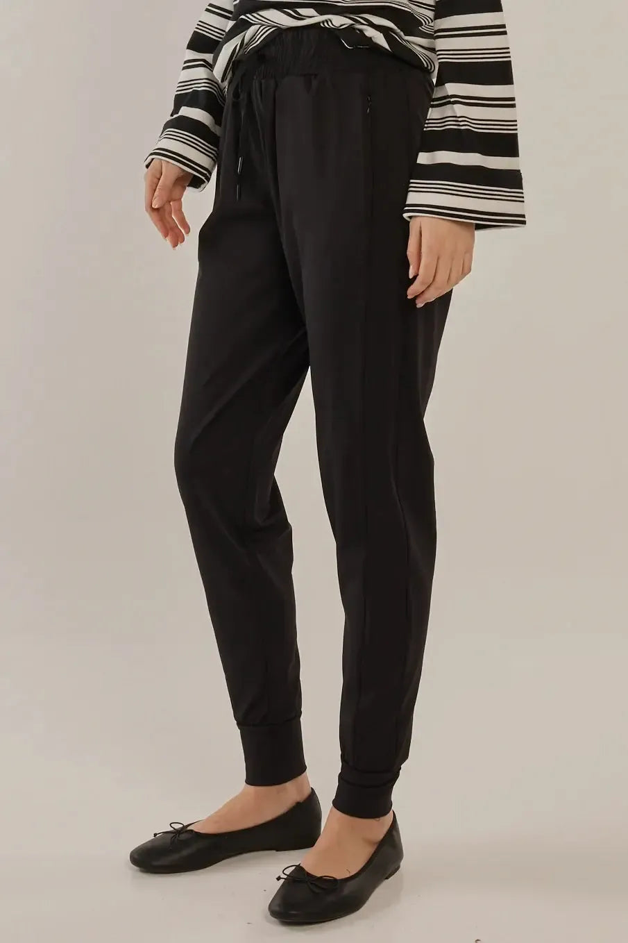 Cara Travel Jogger - Black-Pants-Betty Basics-The Bay Room