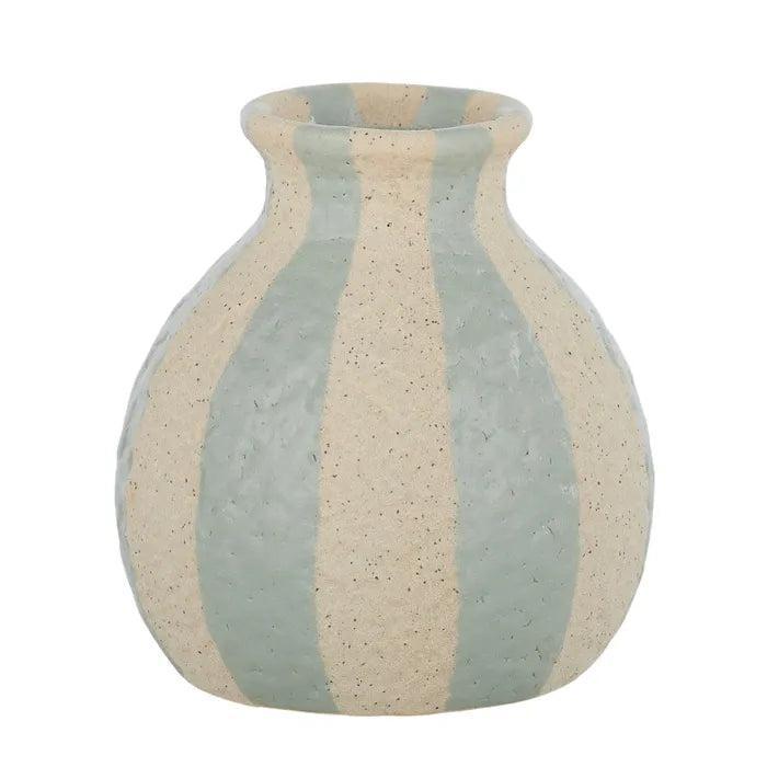 Carla Ceramic Vase 11x12cm Natural/Slate-Pots, Planters & Vases-Coast To Coast Home-The Bay Room