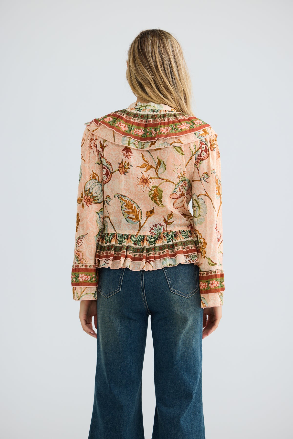Carmen Frill Top - Wildflower Oasis-Tops-Talisman-The Bay Room