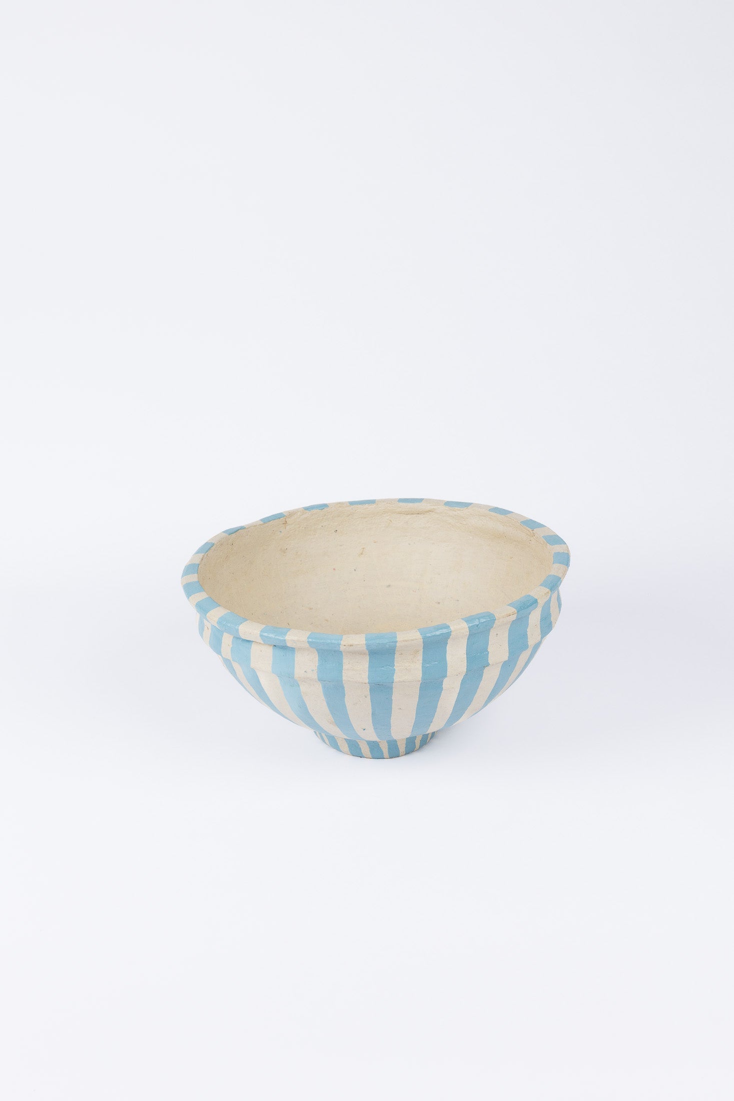 Carnival Bowl - Blue with Natural Stripe-Decor Items-Holiday-The Bay Room