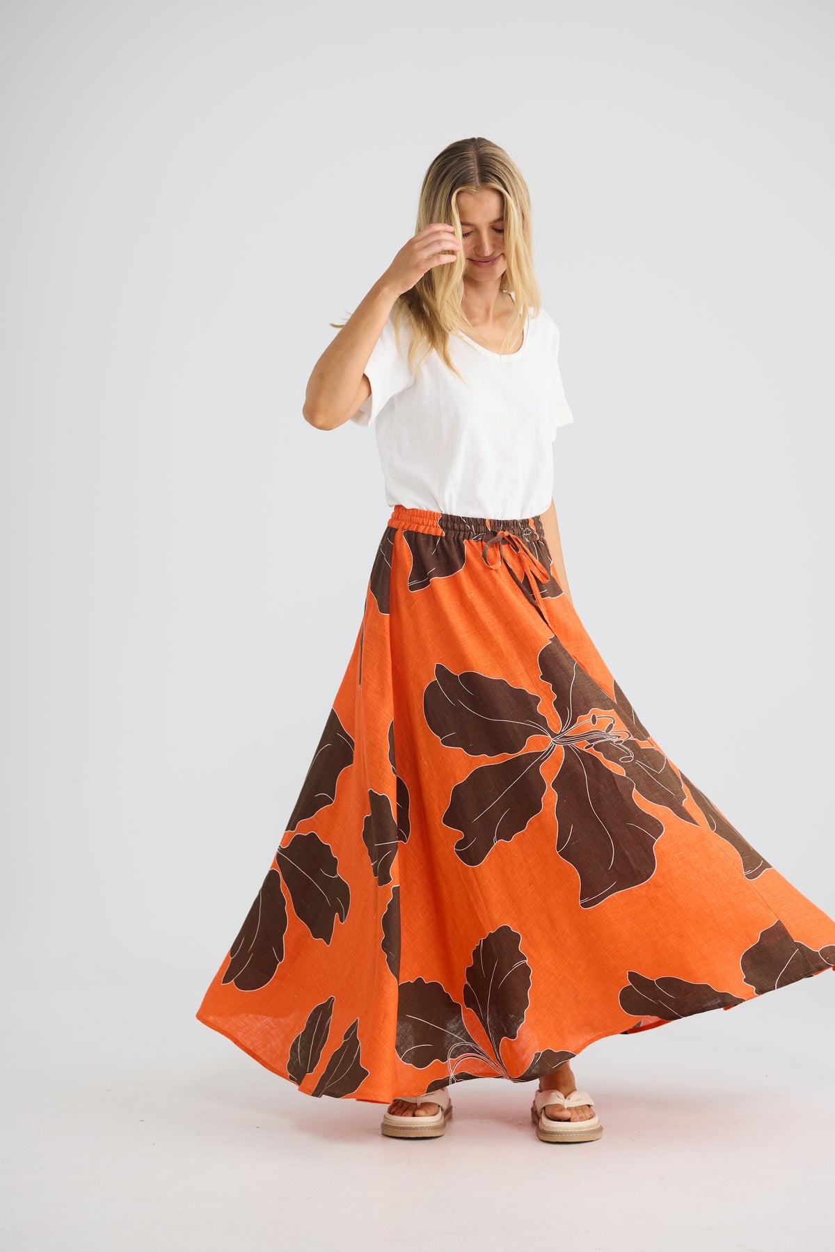 Carousel Skirt - Hibiscus Breeze-Skirts-Holiday-The Bay Room