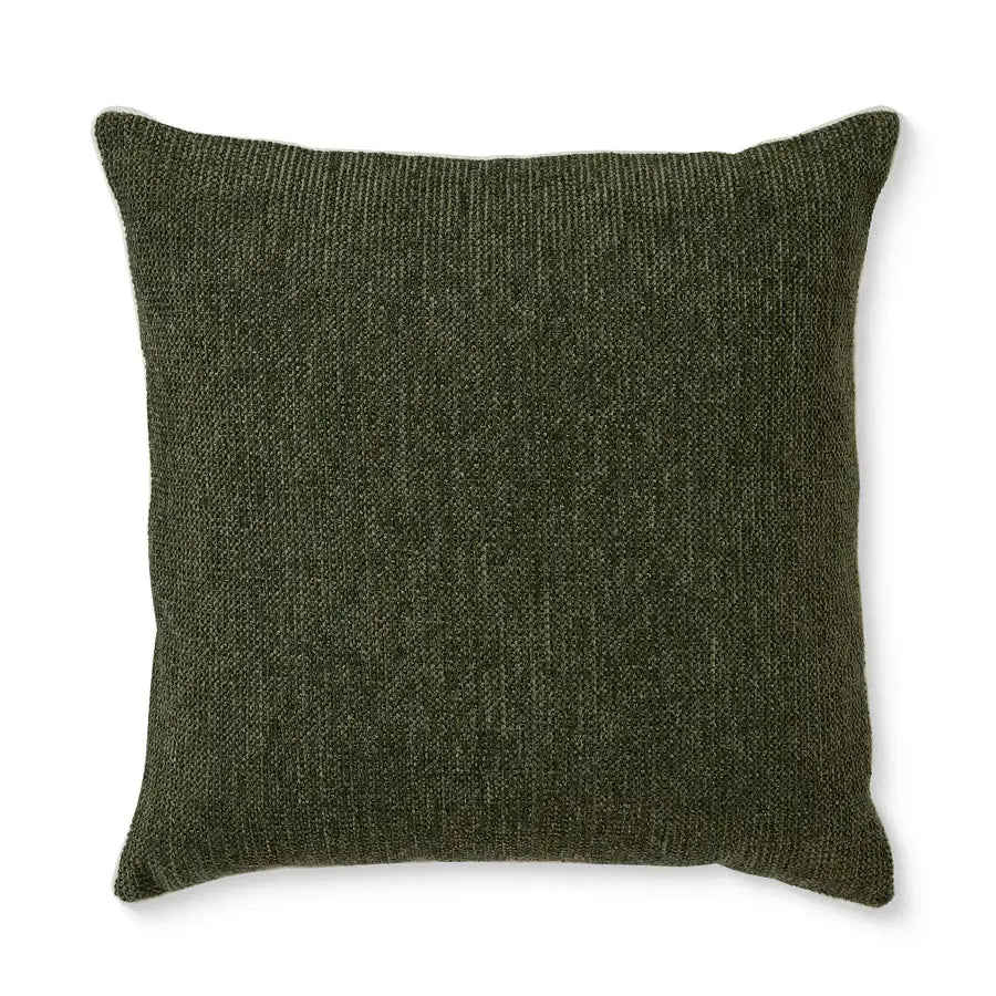 Casey Dark Green Textured Cushion 55x55cm-Soft Furnishings-Madras Link-The Bay Room