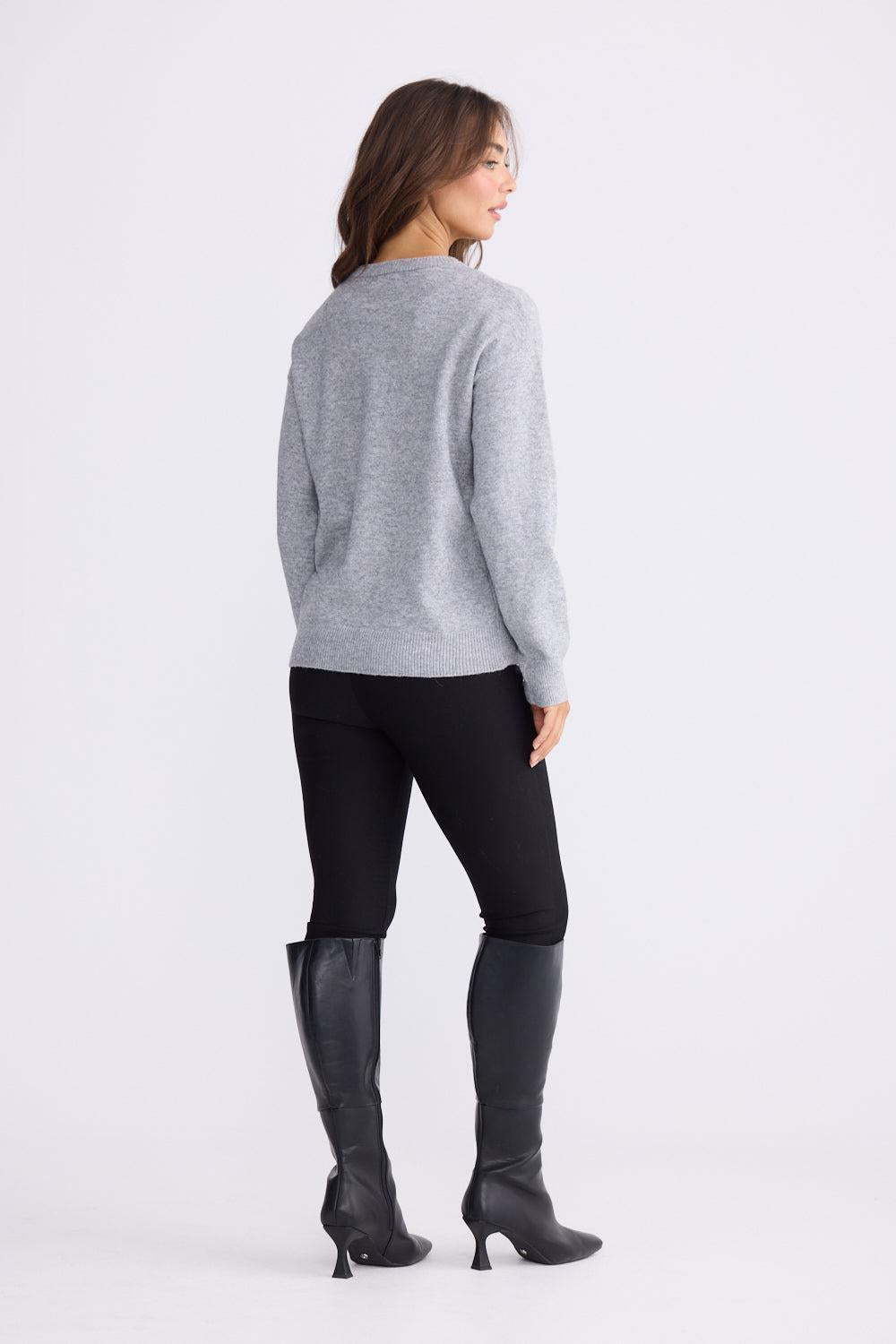Casey Knit - Ash-Knitwear & Jumpers-Brave & True-The Bay Room
