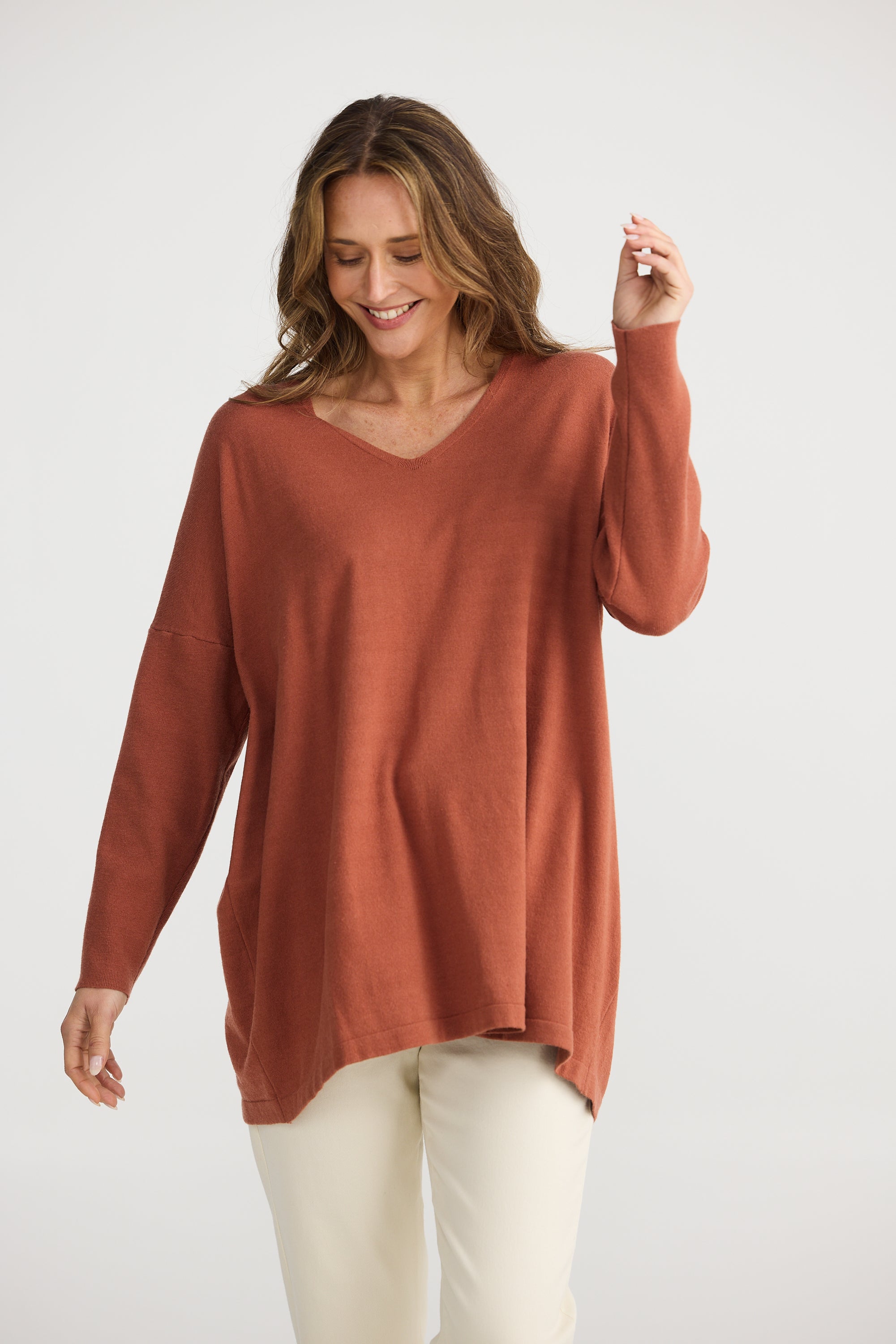 Cassie Knit - Pecan-Knitwear & Jumpers-Brave & True-The Bay Room