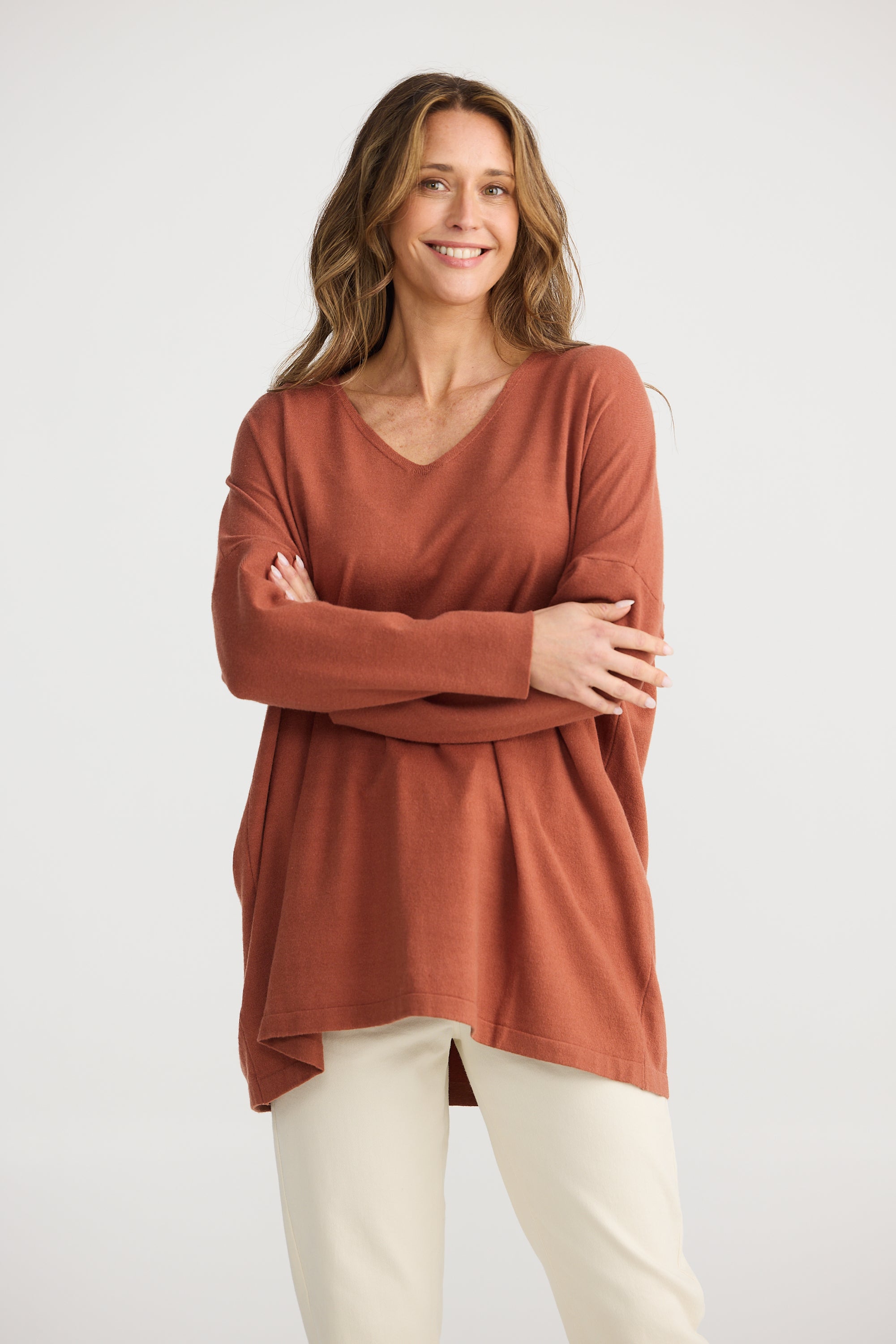 Cassie Knit - Pecan-Knitwear & Jumpers-Brave & True-The Bay Room