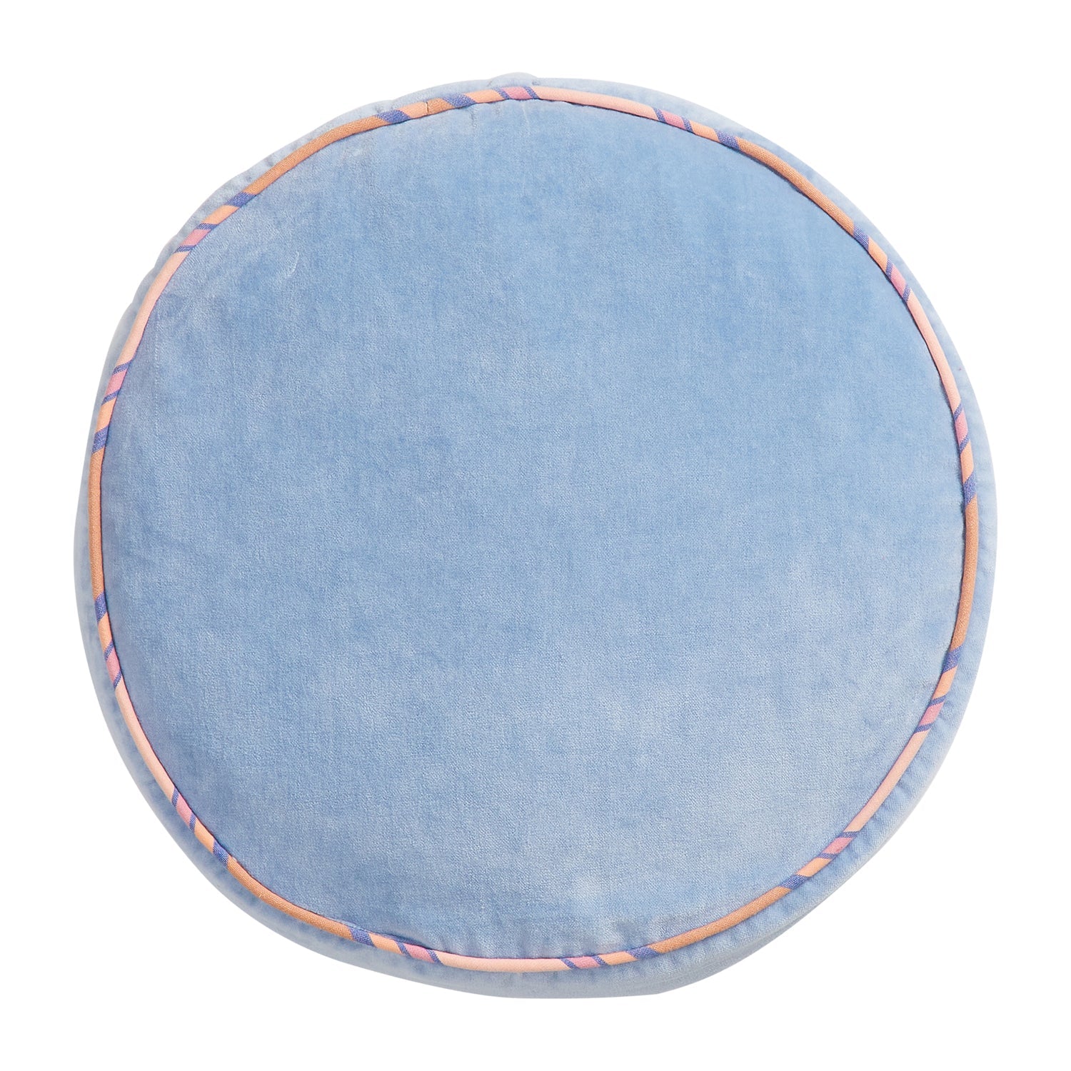 Castilo Round Velvet Cushion - Blue Jean-Soft Furnishings-PLAY by Sage & Clare-The Bay Room