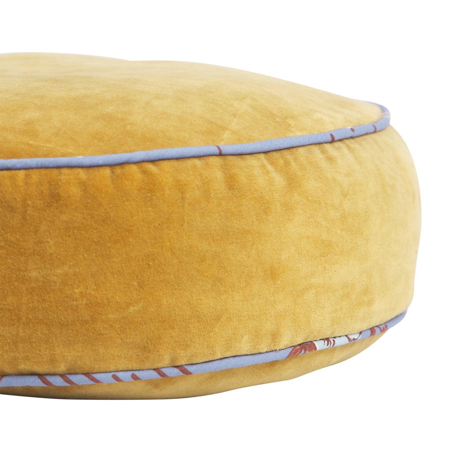 Castilo Round Velvet Cushion - Ginger-Soft Furnishings-PLAY by Sage & Clare-The Bay Room