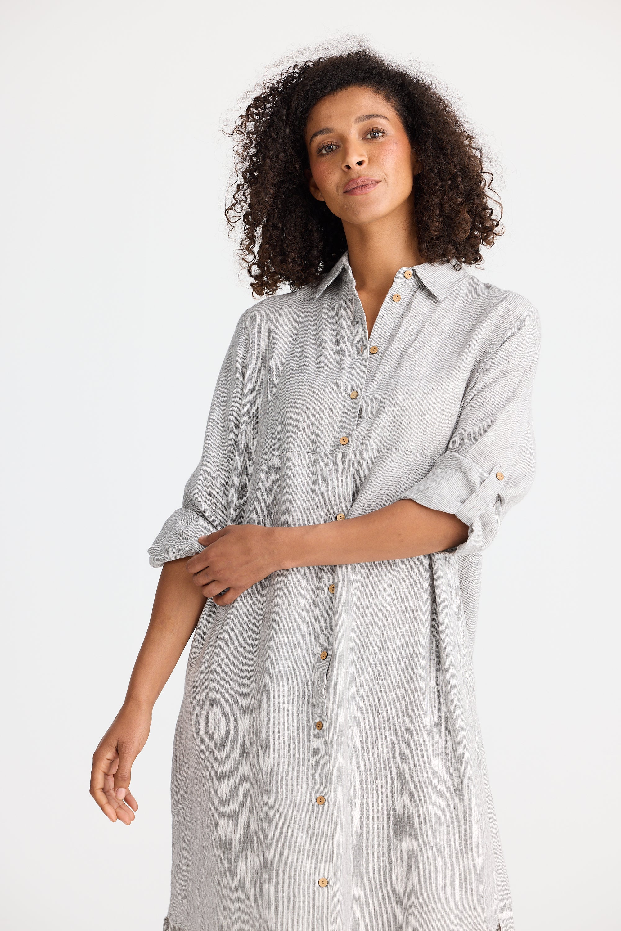 Castro Overshirt - Charcoal Fleck-Tops-The Shanty Corporation-The Bay Room