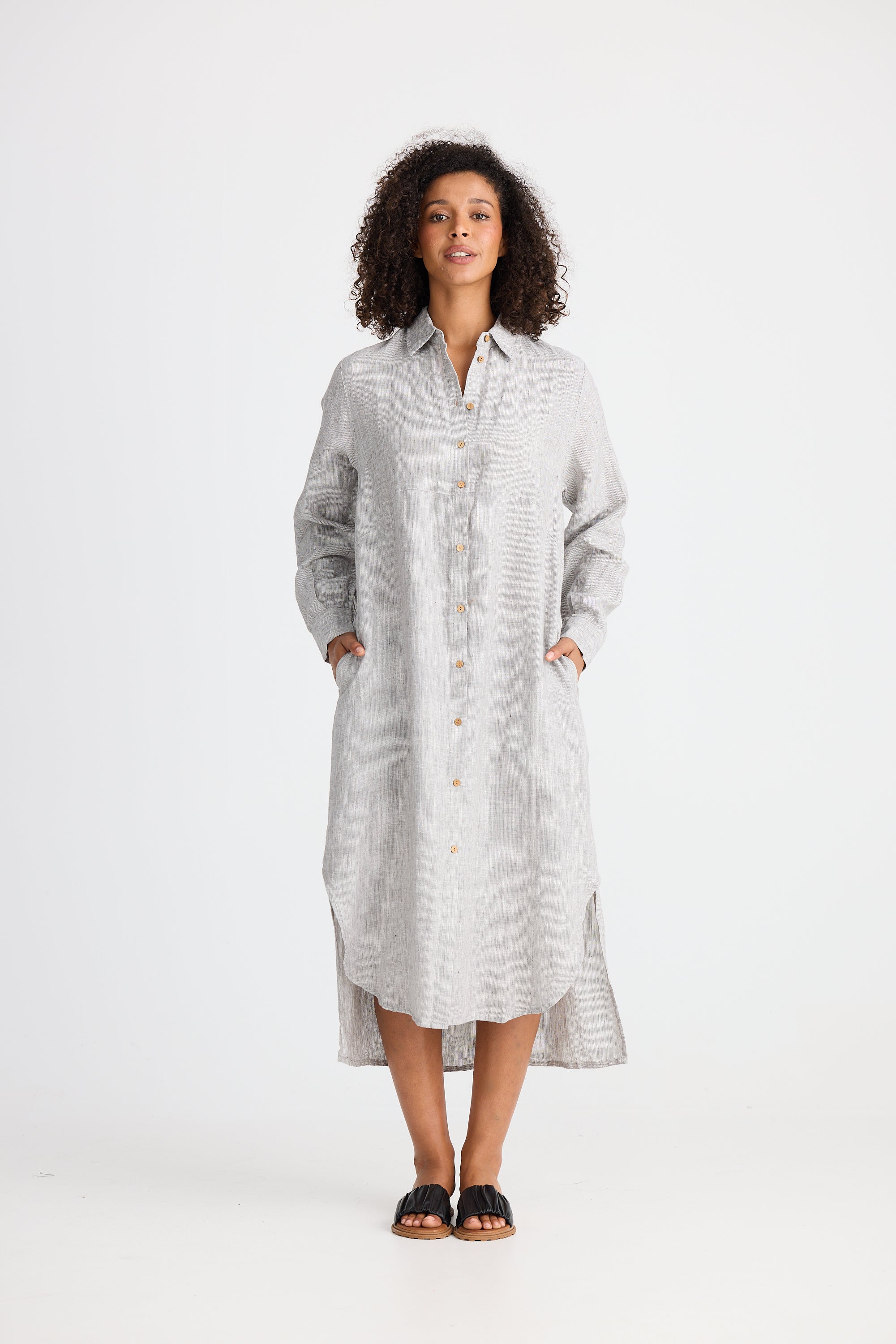 Castro Overshirt - Charcoal Fleck-Tops-The Shanty Corporation-The Bay Room