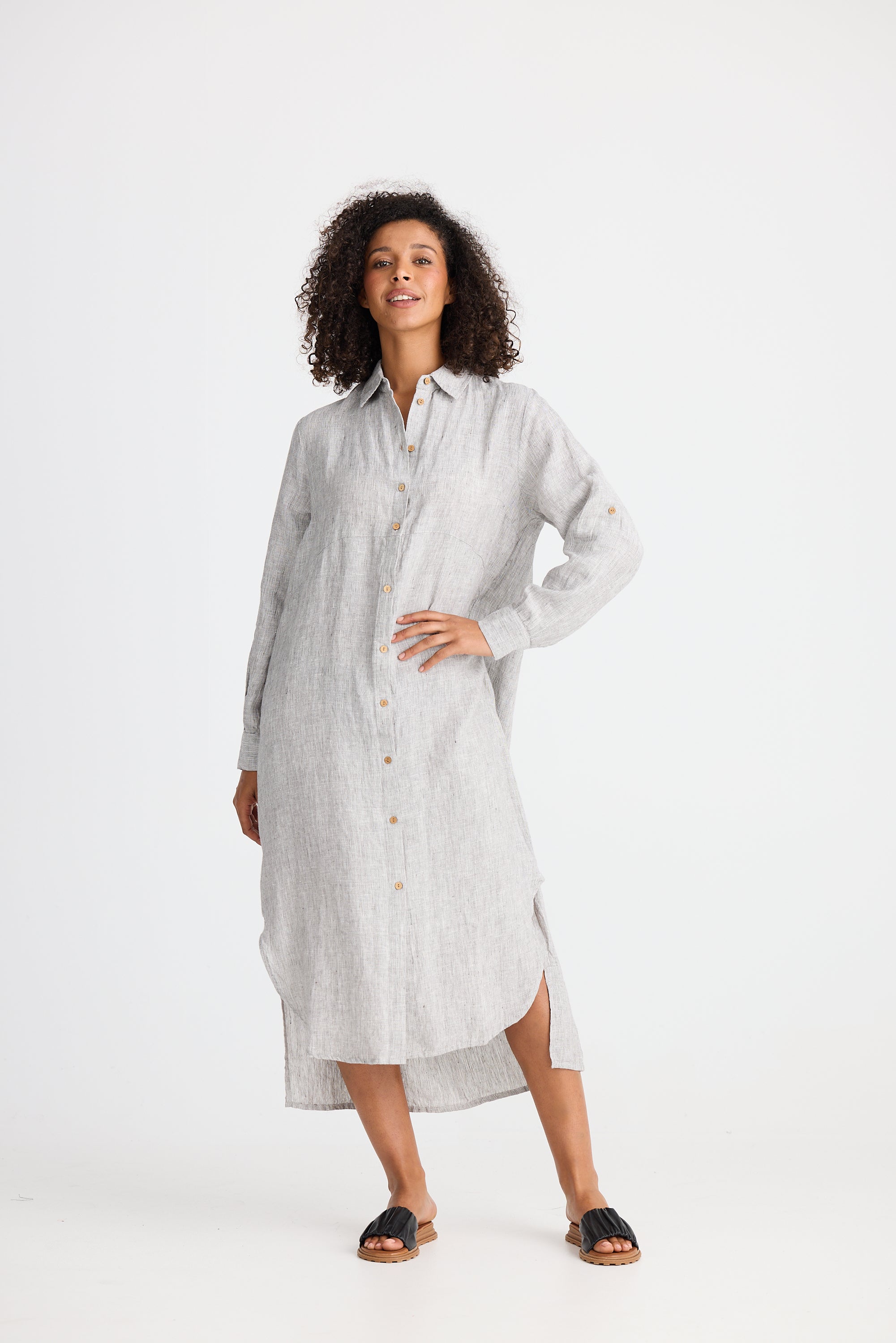 Castro Overshirt - Charcoal Fleck-Tops-The Shanty Corporation-The Bay Room