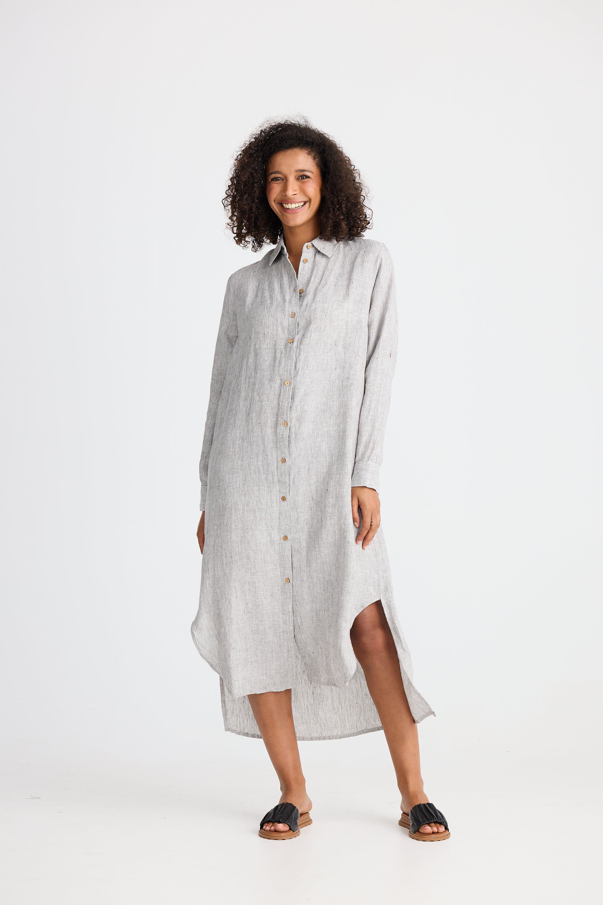 Castro Overshirt - Charcoal Fleck-Tops-The Shanty Corporation-The Bay Room