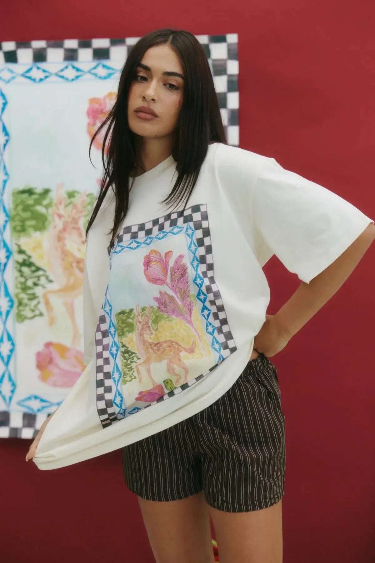Celestial Garden Oversize Tee-Tops-Maku Studios-The Bay Room