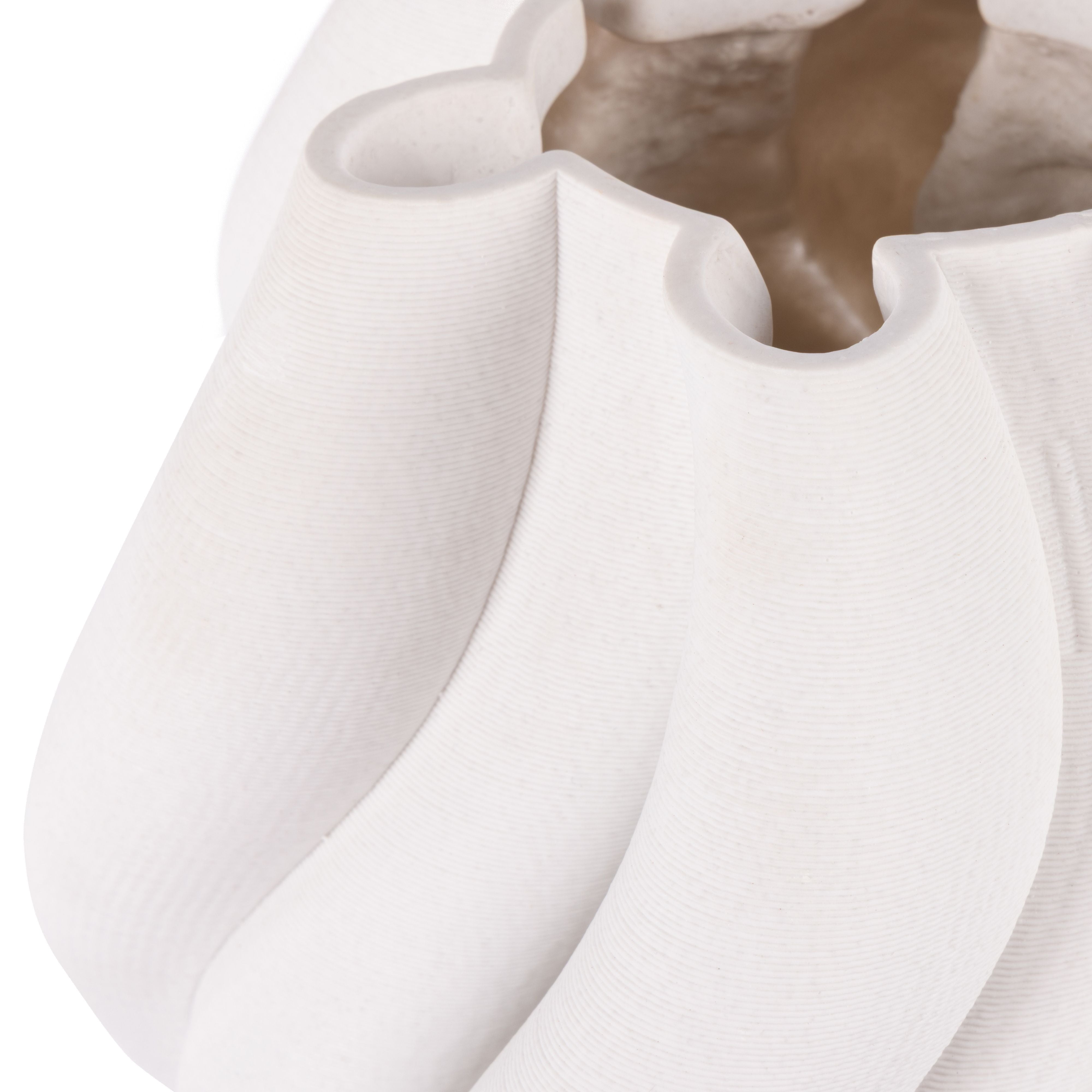 Celine Vessel White 24x23x22cm-Pots, Planters & Vases-Rogue Home-The Bay Room