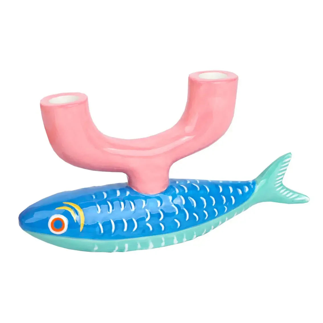 Ceramic Candle Holder - Fish-Decor Items-Talking Tables-The Bay Room