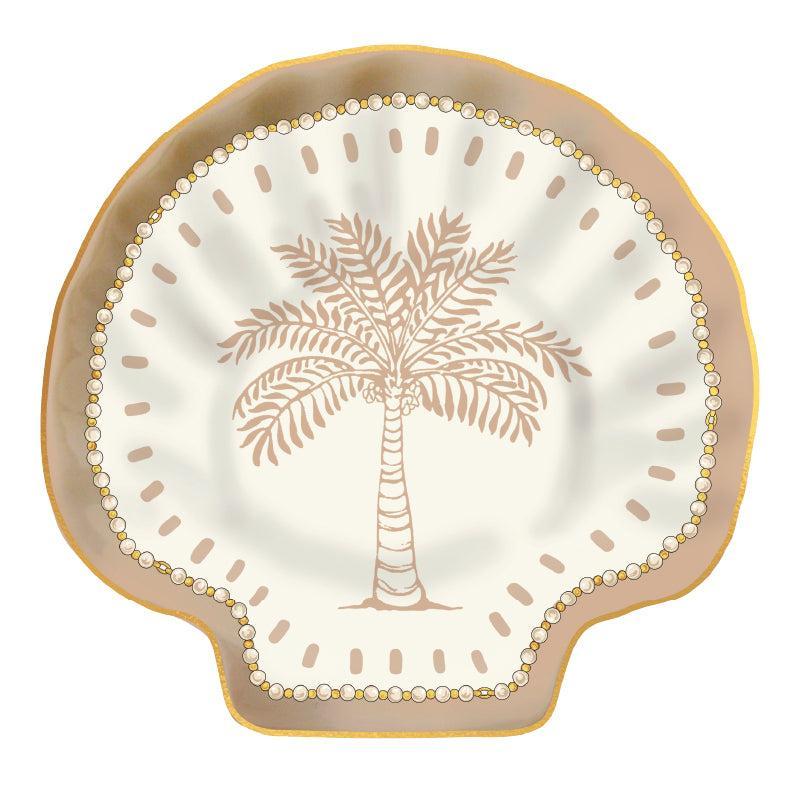 Ceramic Trinket Dish Palm-Decor Items-DWBH-The Bay Room