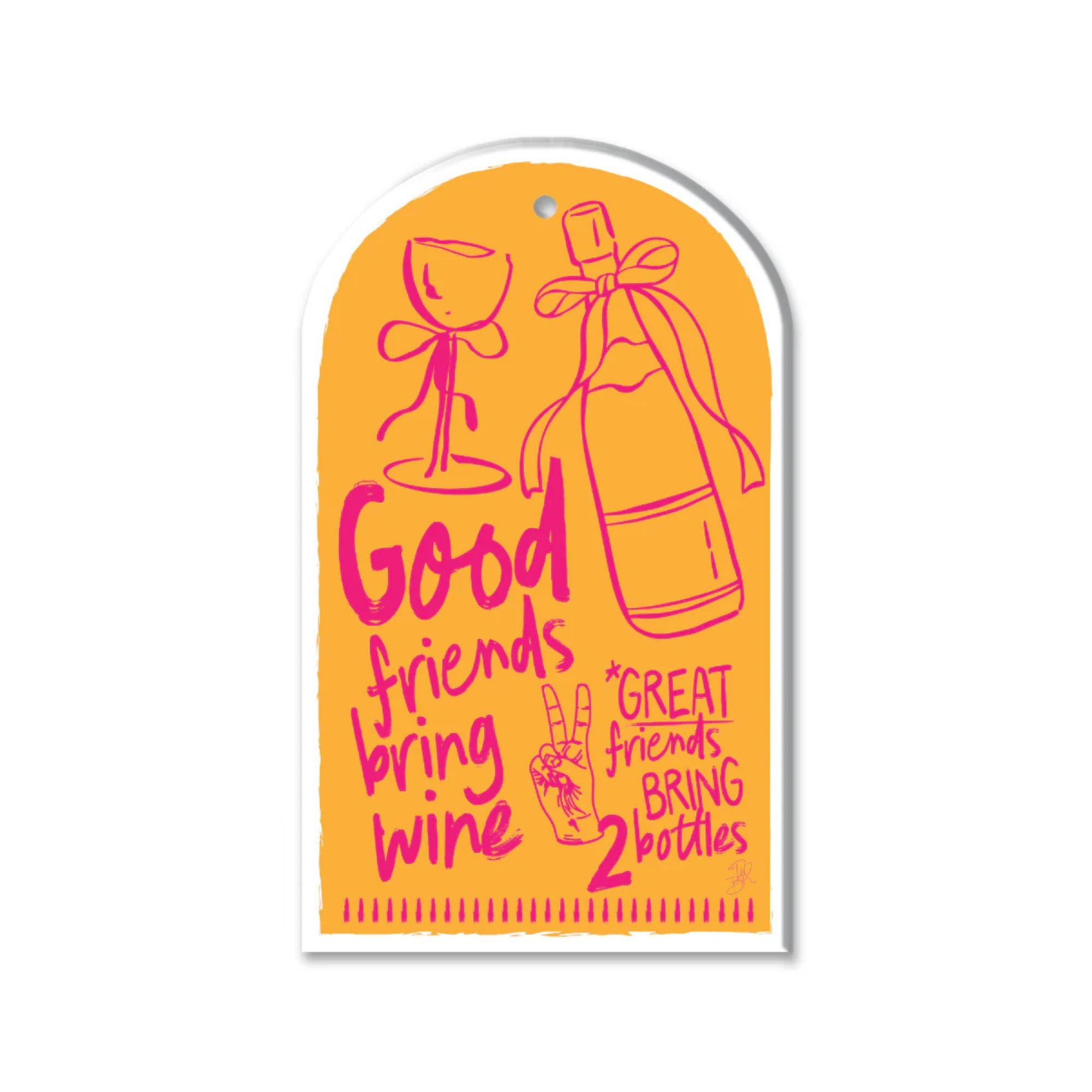 Ceramic Trivet/Wall Tile - Good Friends-Dining & Entertaining-DWBH-The Bay Room