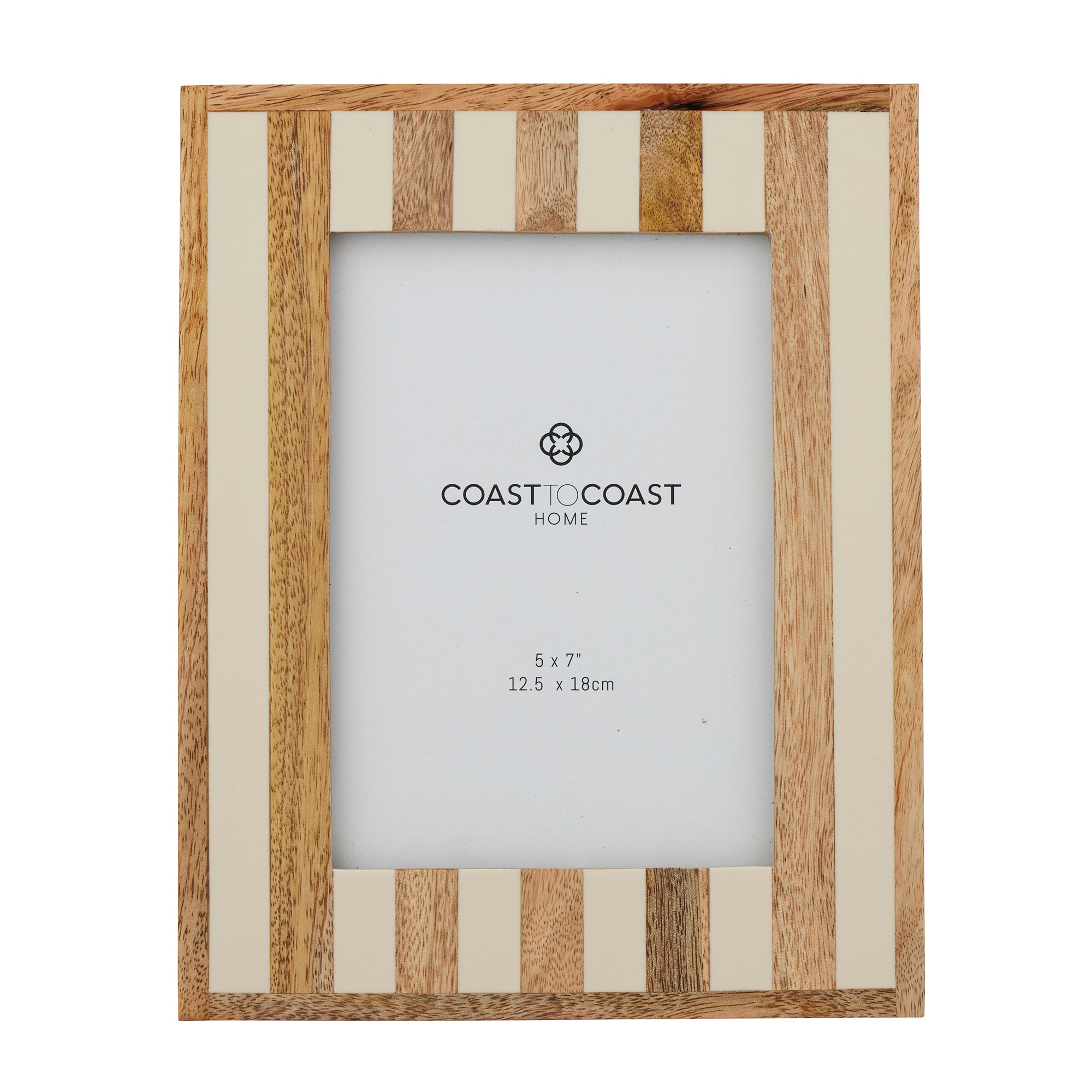 Ceres Wood/Resin 5x7" Frame 19x24cm Ivory-Decor Items-Coast To Coast Home-The Bay Room