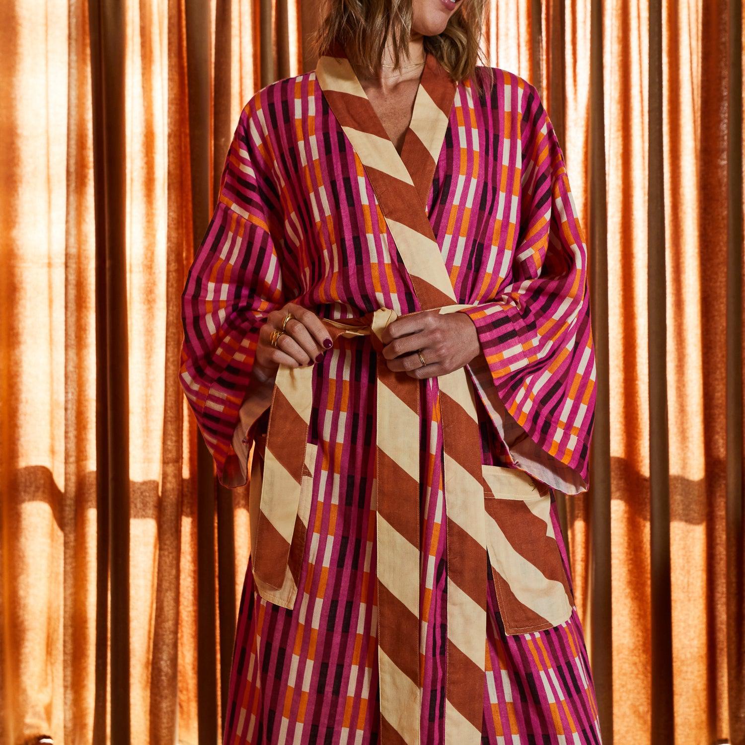 Chameli Cotton Robe-Sleepwear & Robes-Sage & Clare-The Bay Room