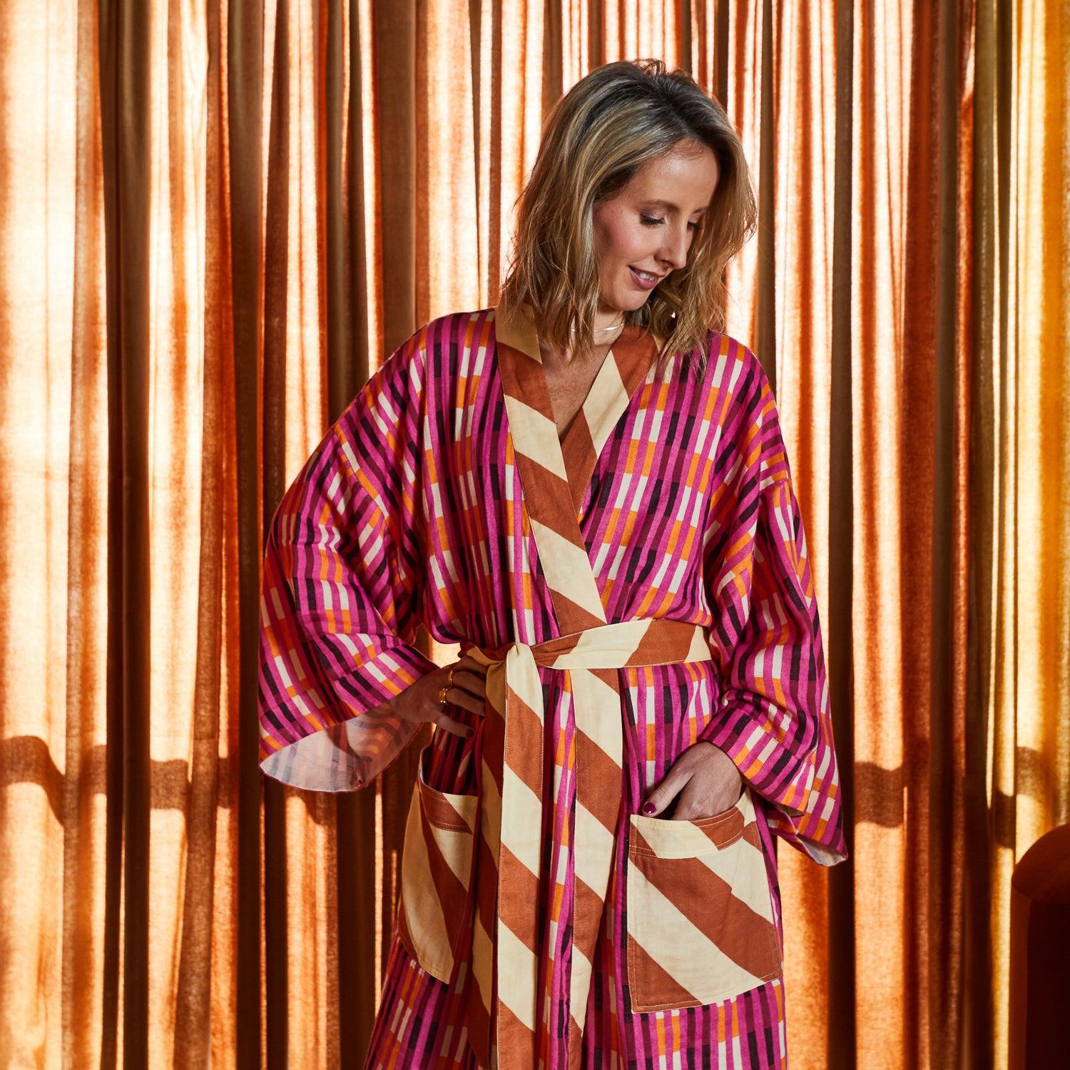 Chameli Cotton Robe-Sleepwear & Robes-Sage & Clare-The Bay Room