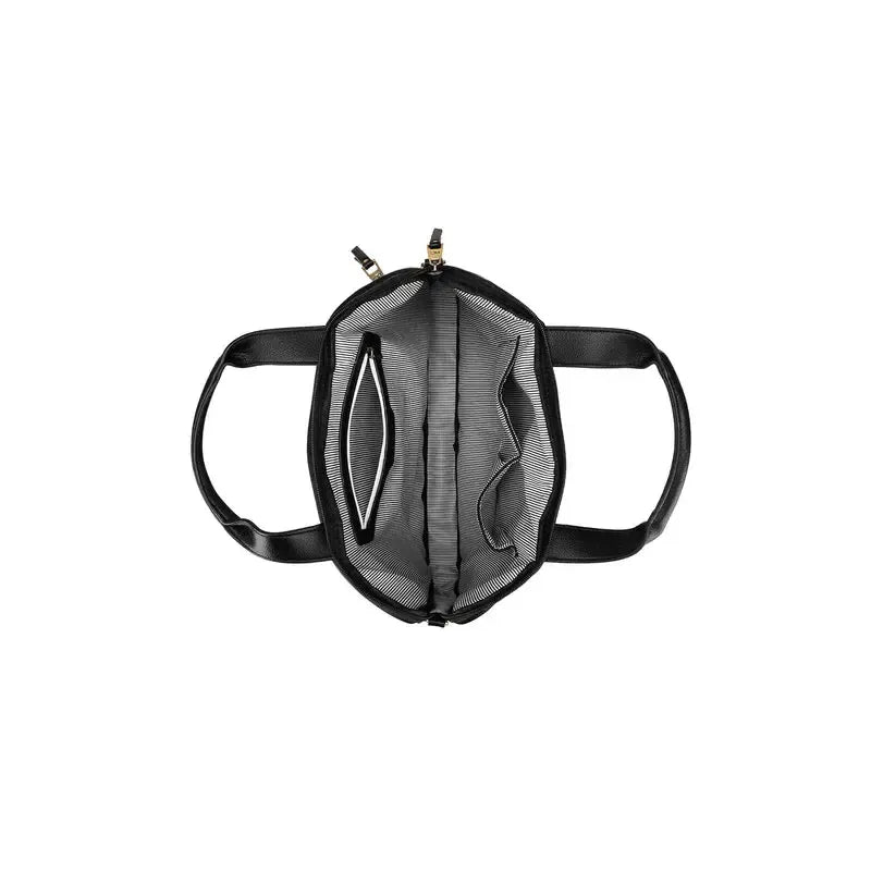 Charlie Black Computer Bag-Bags & Clutches-Black Caviar Designs-The Bay Room