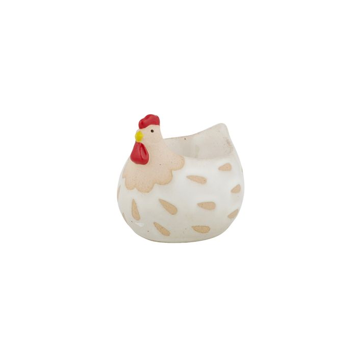 Charlie Chook Ceramic Egg Cup 8x7.5cm Ivory-Dining & Entertaining-Coast To Coast Home-The Bay Room