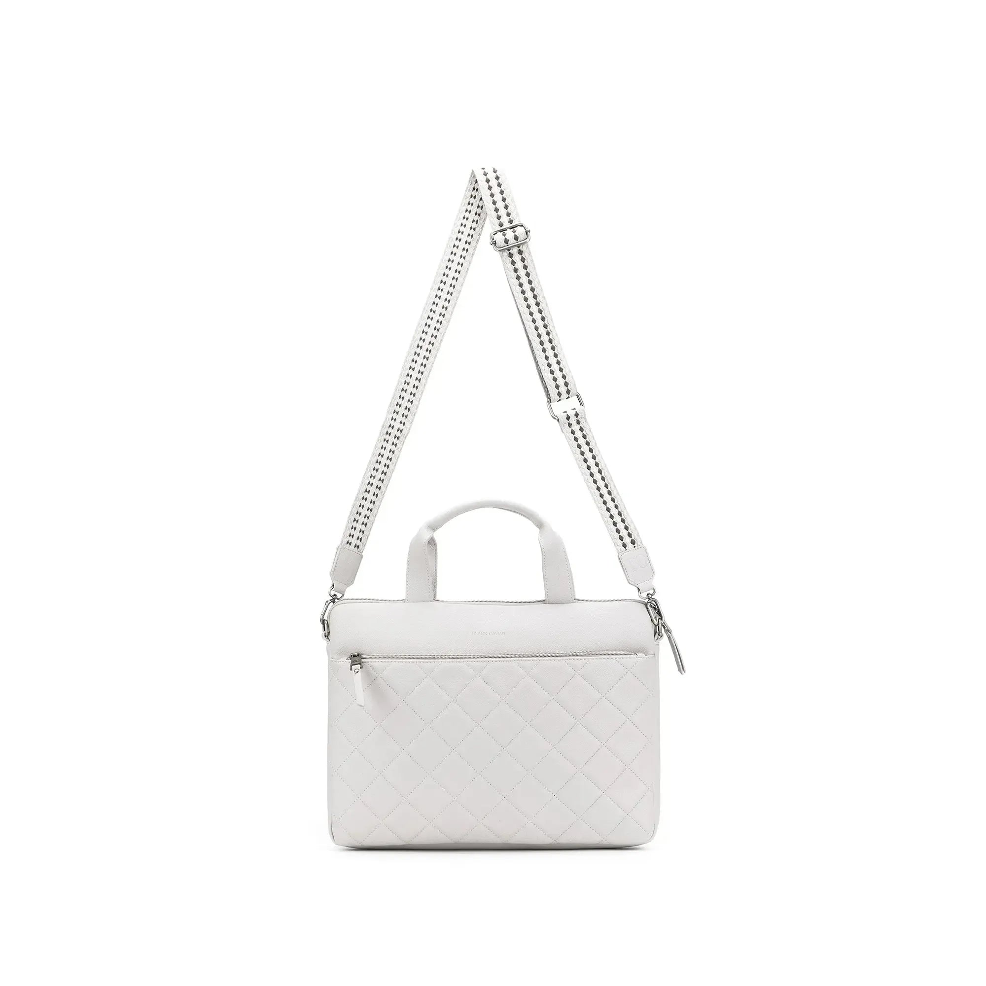 Charlie Oatmeal Computer Bag-Bags & Clutches-Black Caviar Designs-The Bay Room