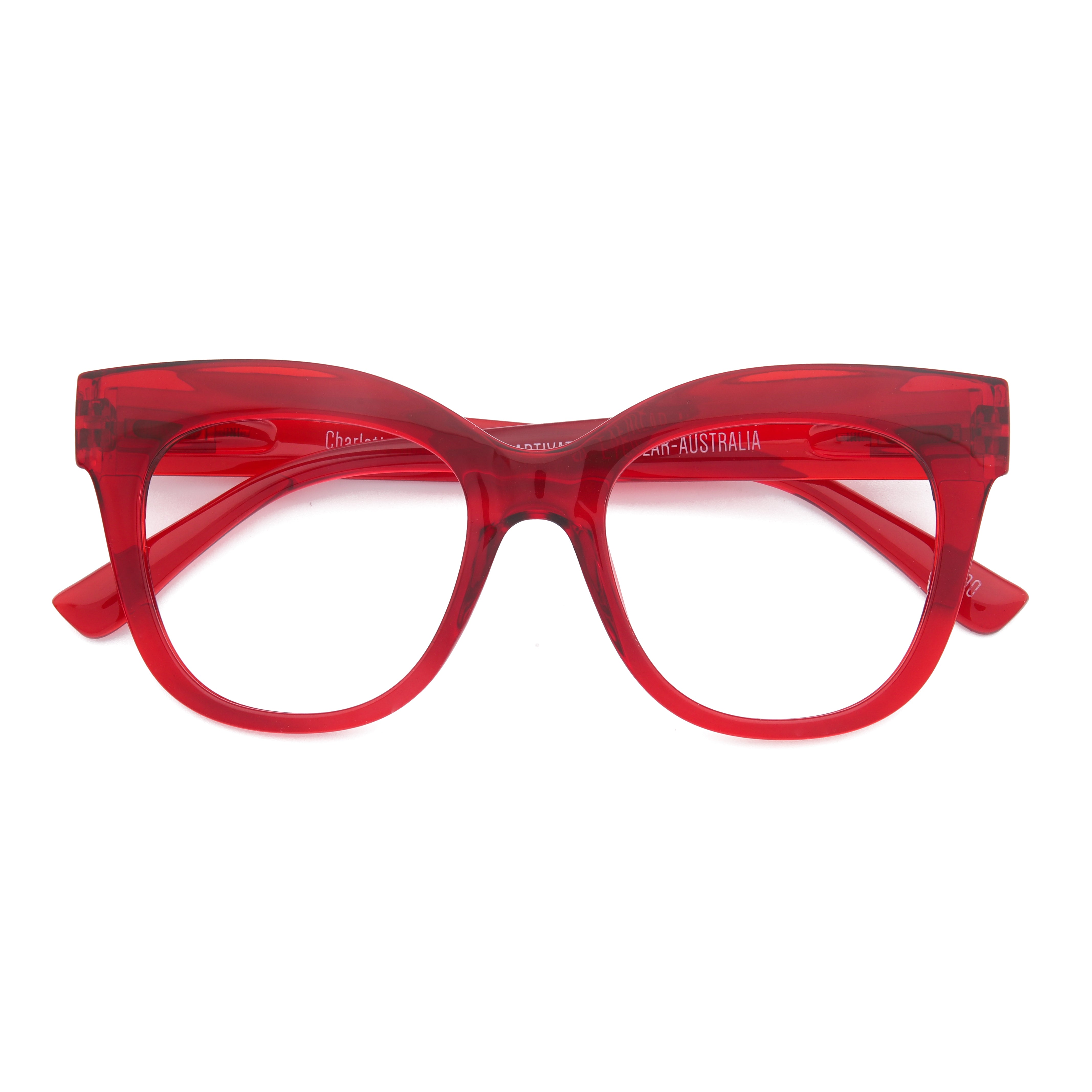 Charlotte Anti-Blue Reading Glasses - Red-Headwear & Sunglasses-Captivated Soul-The Bay Room