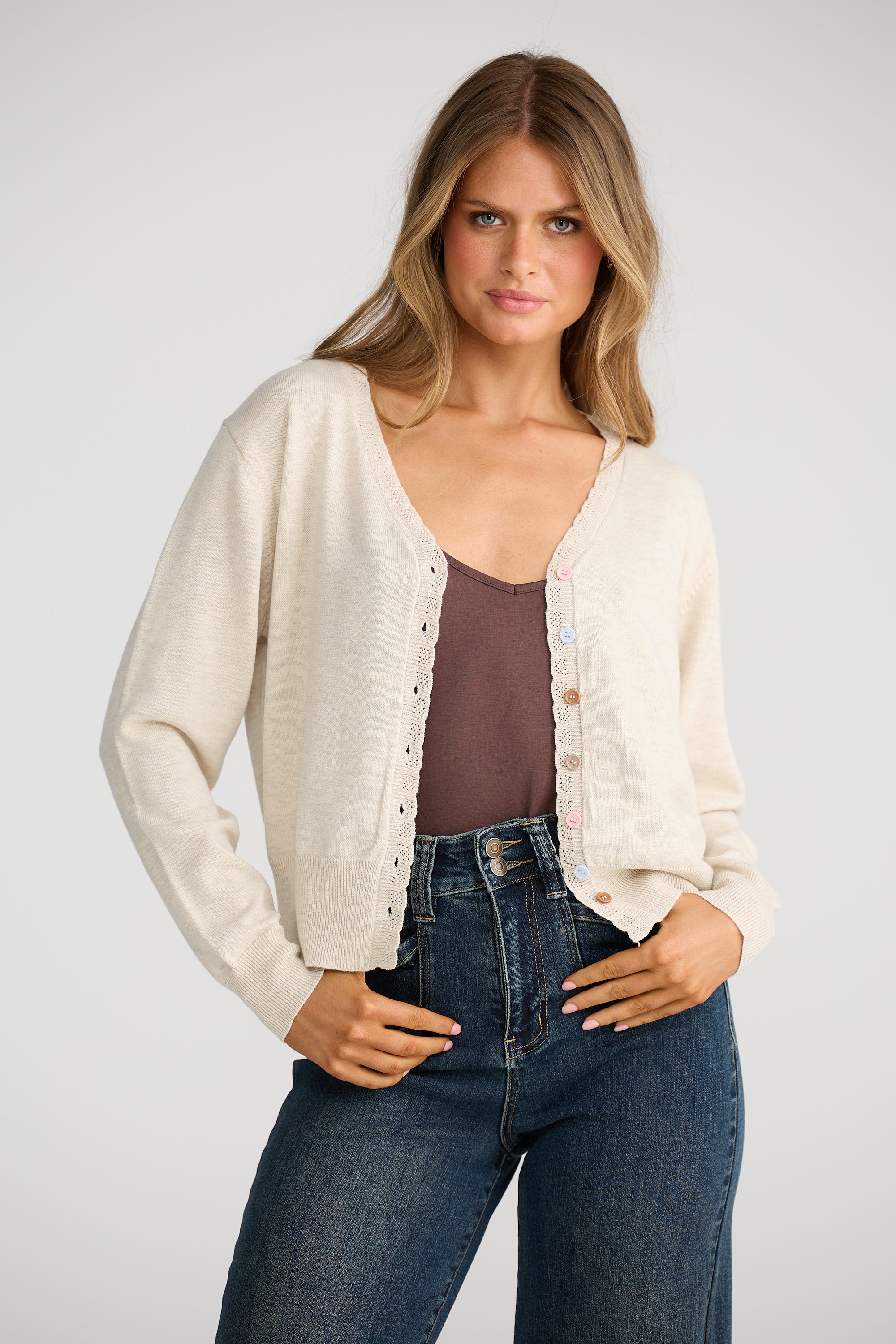 Charlotte Cardi - Chalk-Knitwear & Jumpers-Talisman-The Bay Room