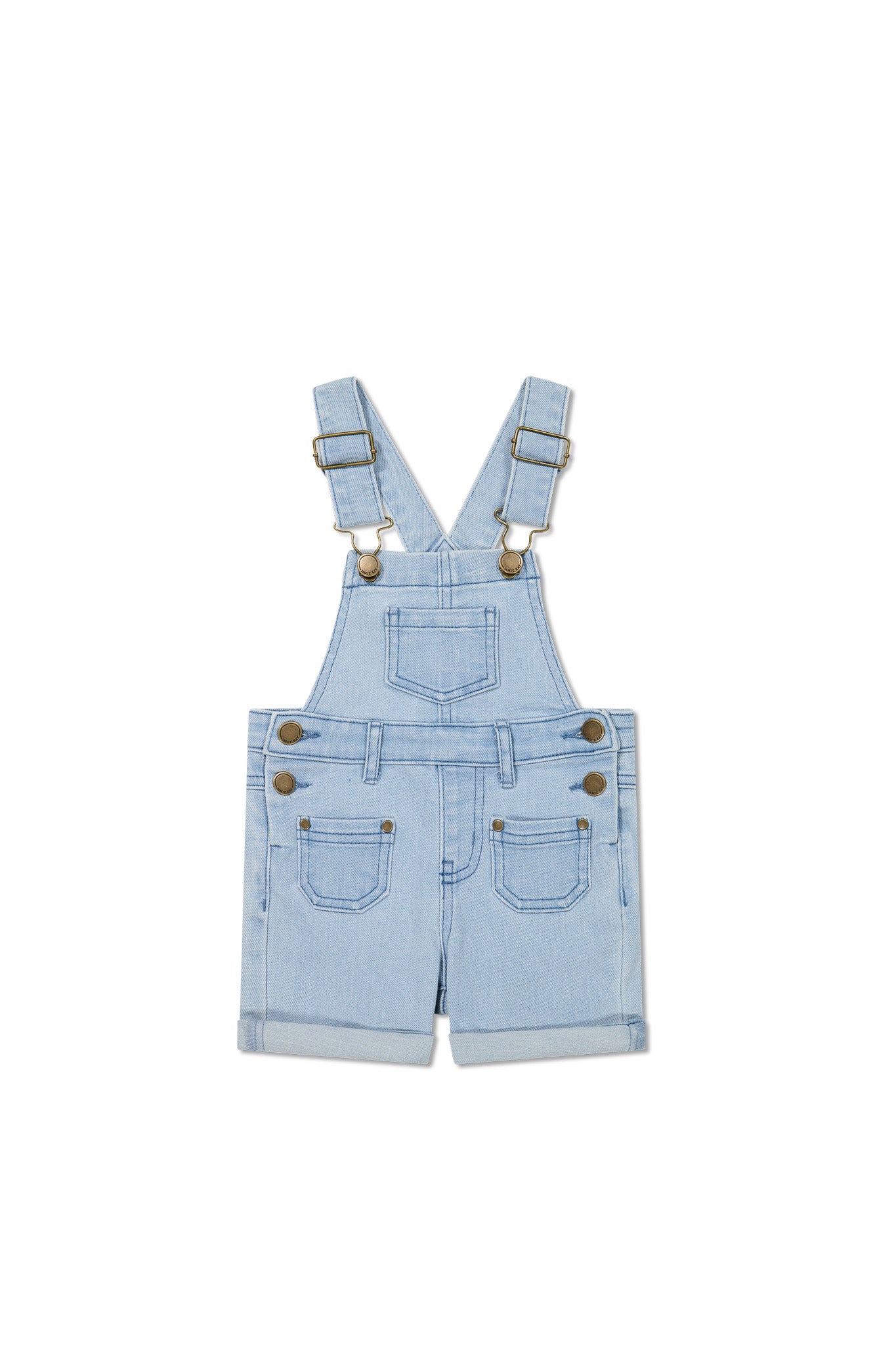 Chase Twill Short Overall - Washed Denim-Clothing & Accessories-Jamie Kay-The Bay Room