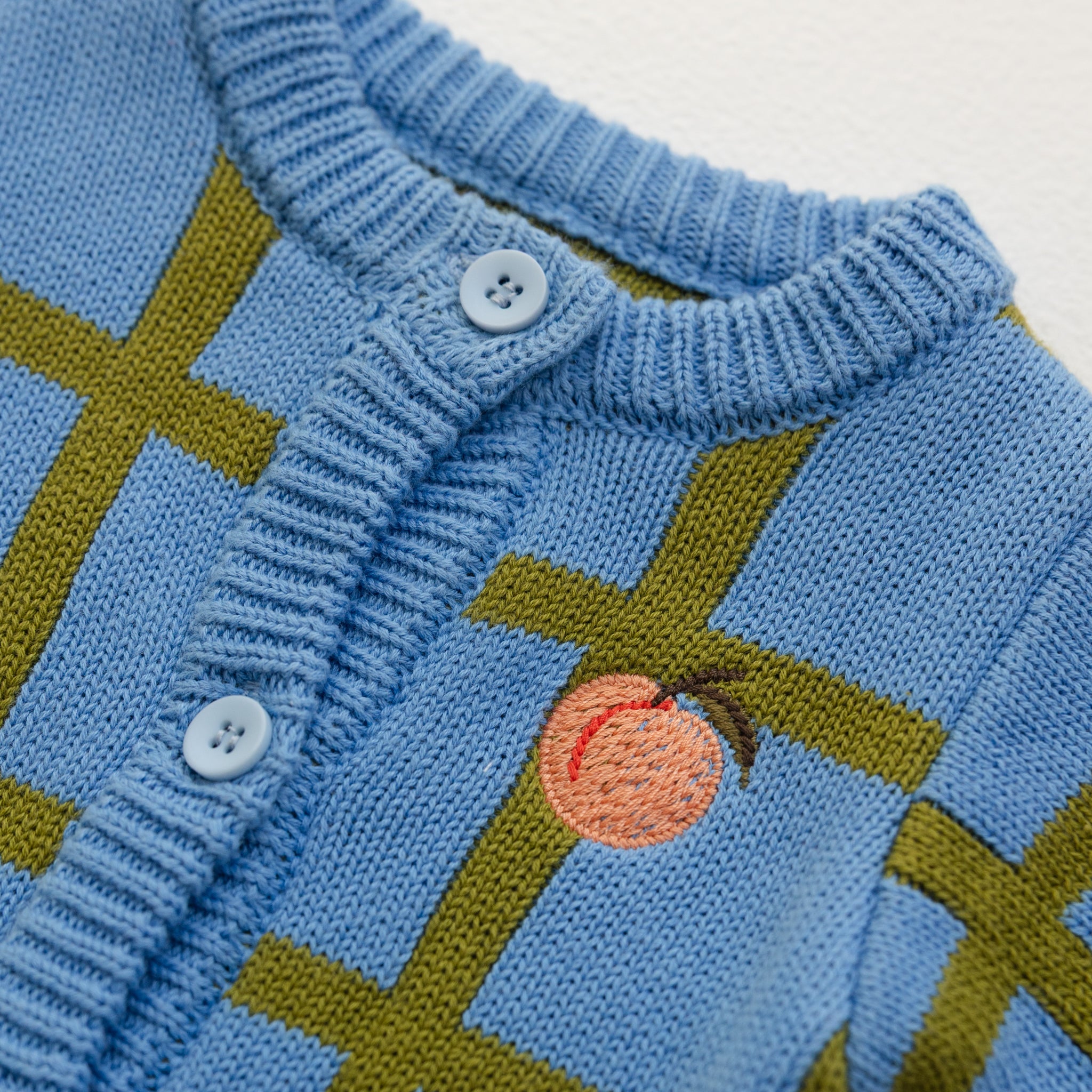 Check Knit Romper - Bluebird-Clothing & Accessories-BY GEE-The Bay Room