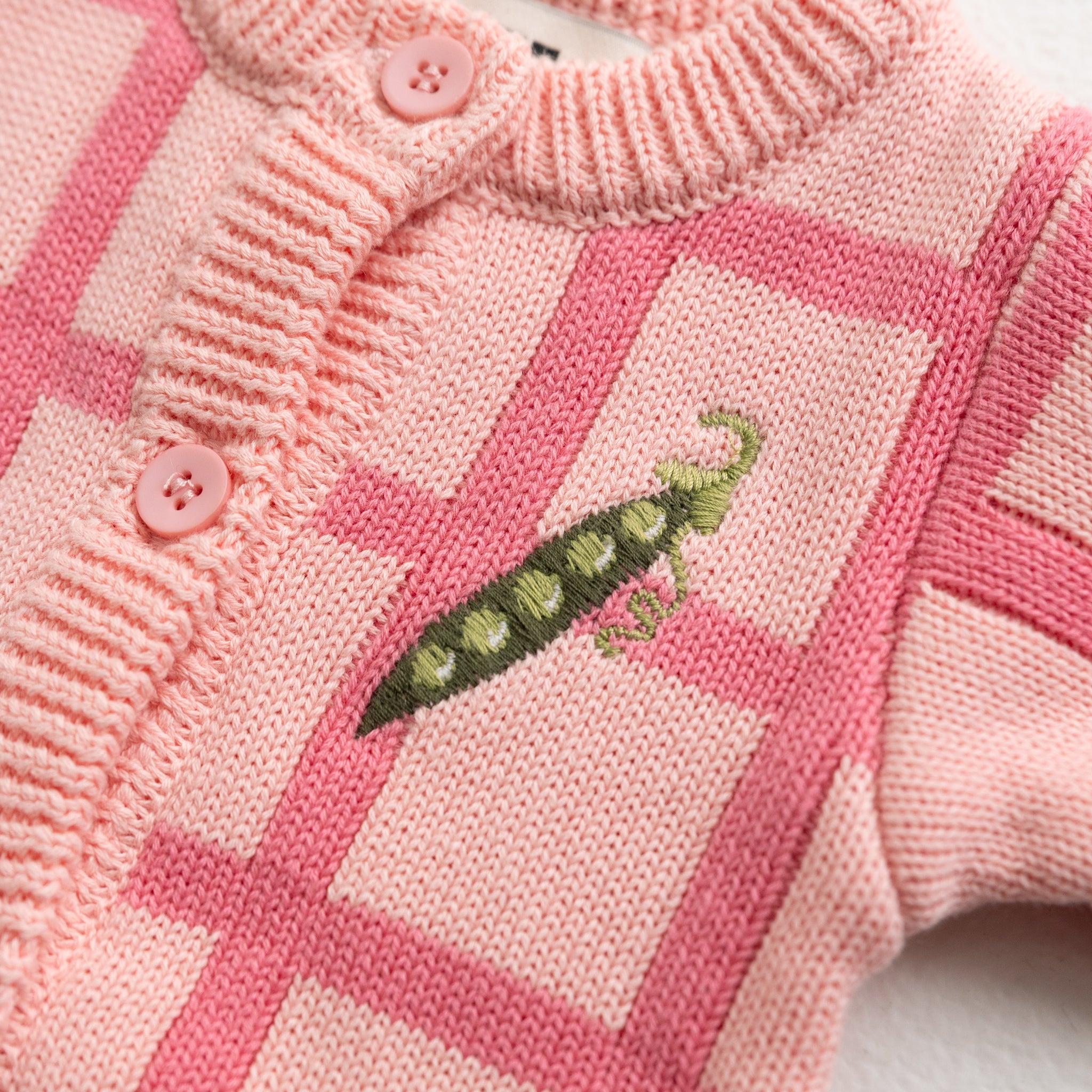 Check Knit Romper - Peony-Clothing & Accessories-BY GEE-The Bay Room
