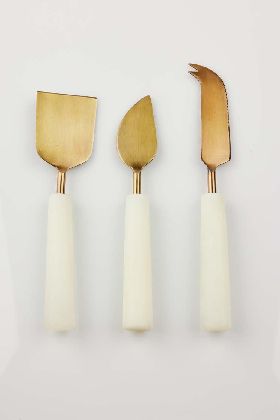 Cheese Knife Set 3 - Off White-Dining & Entertaining-Holiday-The Bay Room