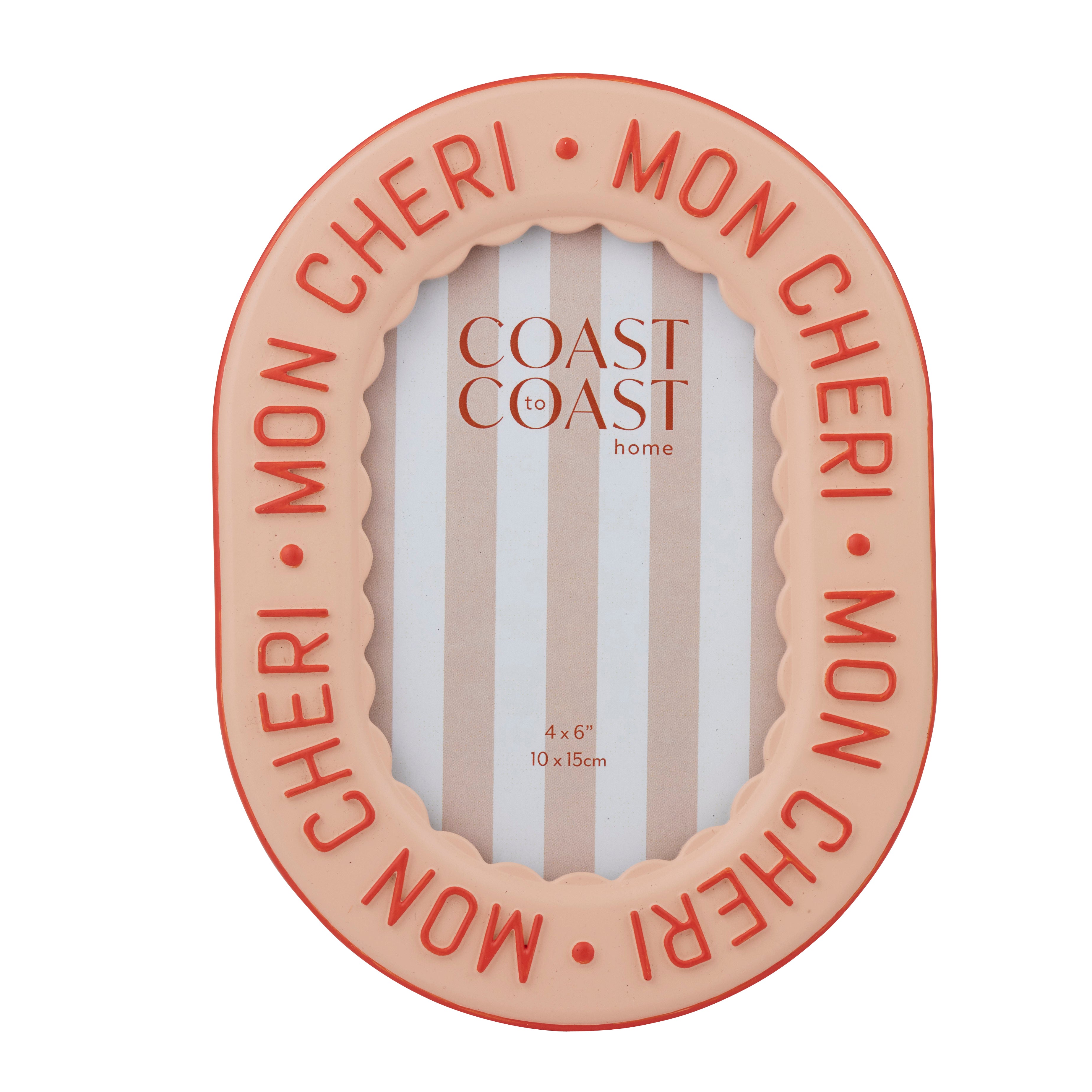 Cheri Resin 4x6" Frame 16x21cm Nude/Red-Decor Items-Coast To Coast Home-The Bay Room