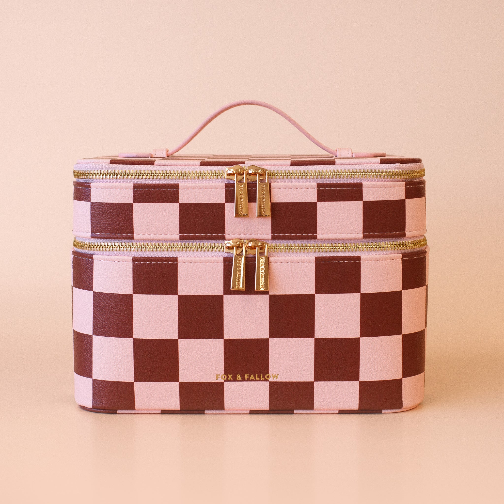Cherry Check Vanity Case - 'The Classic'-Beauty & Well-Being-Fox & Fallow-The Bay Room