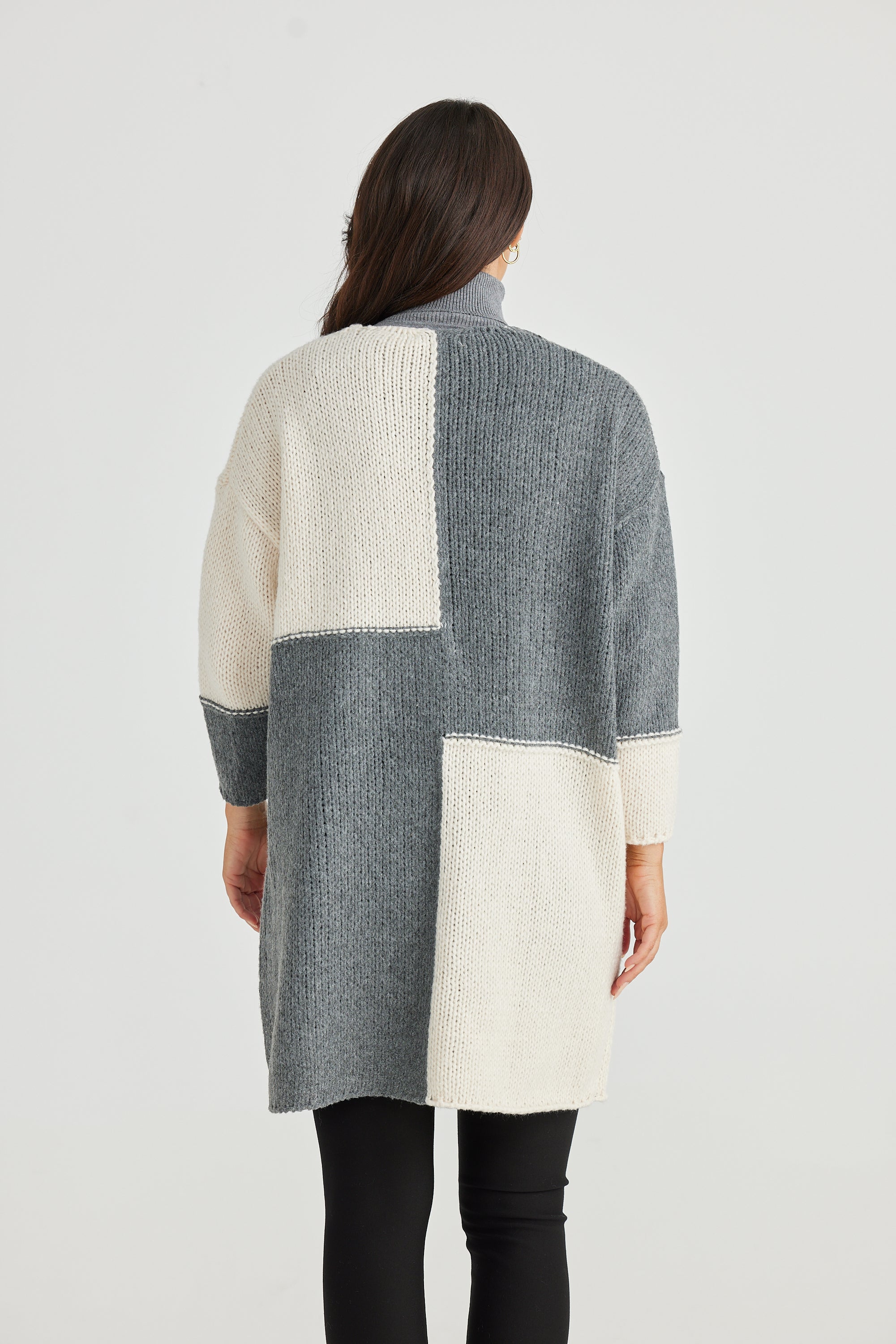 Chester Cardigan - Off White/Charcoal-Knitwear & Jumpers-Brave & True-Onesize-The Bay Room