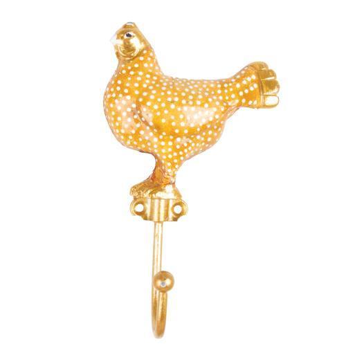 Chicken Pewter Hook - Gold-Wall Decor-DWBH-The Bay Room